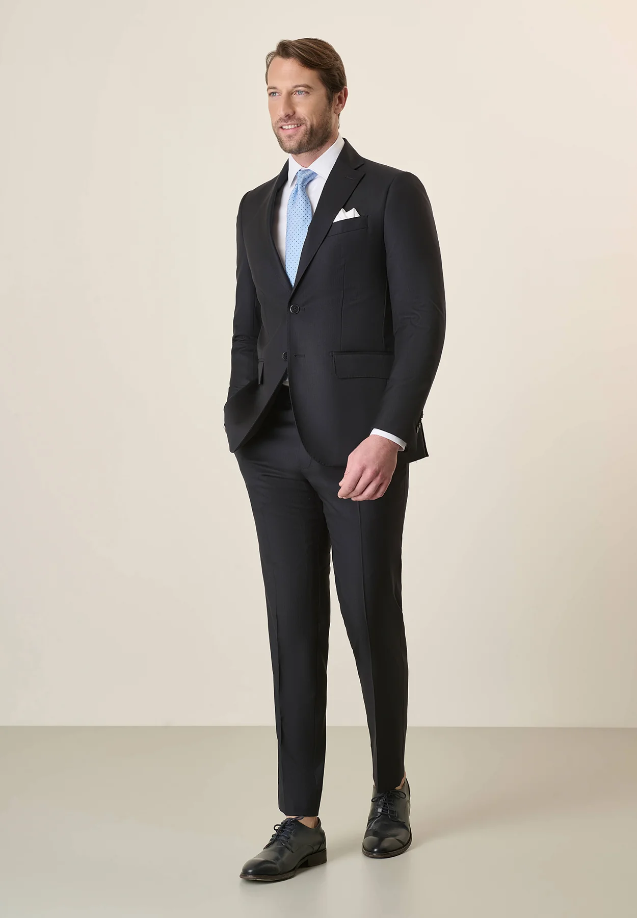 Abito blu notte lana vergine 140's custom fit