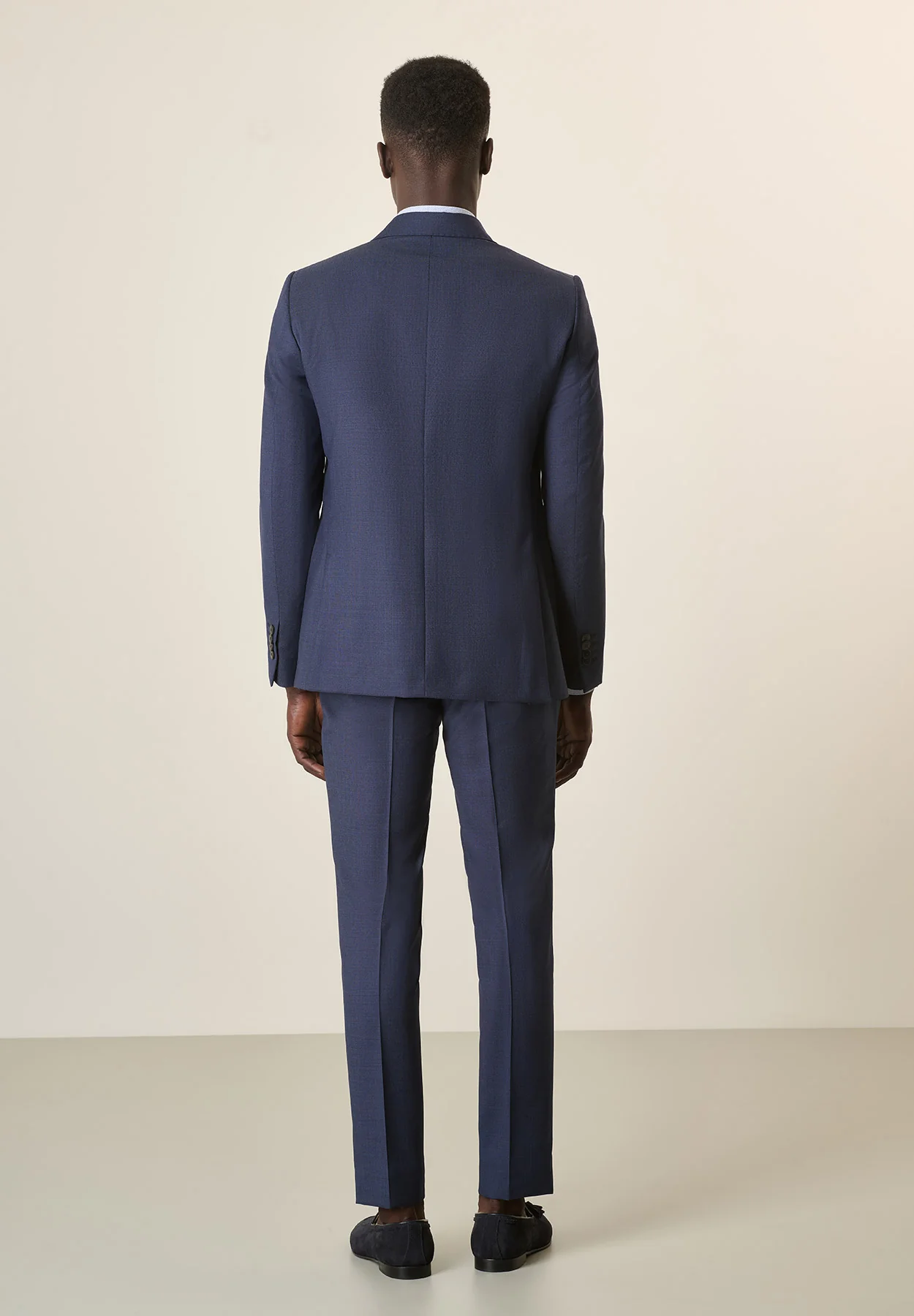 Abito blu notte lana vergine 100s custom fit - Image 3