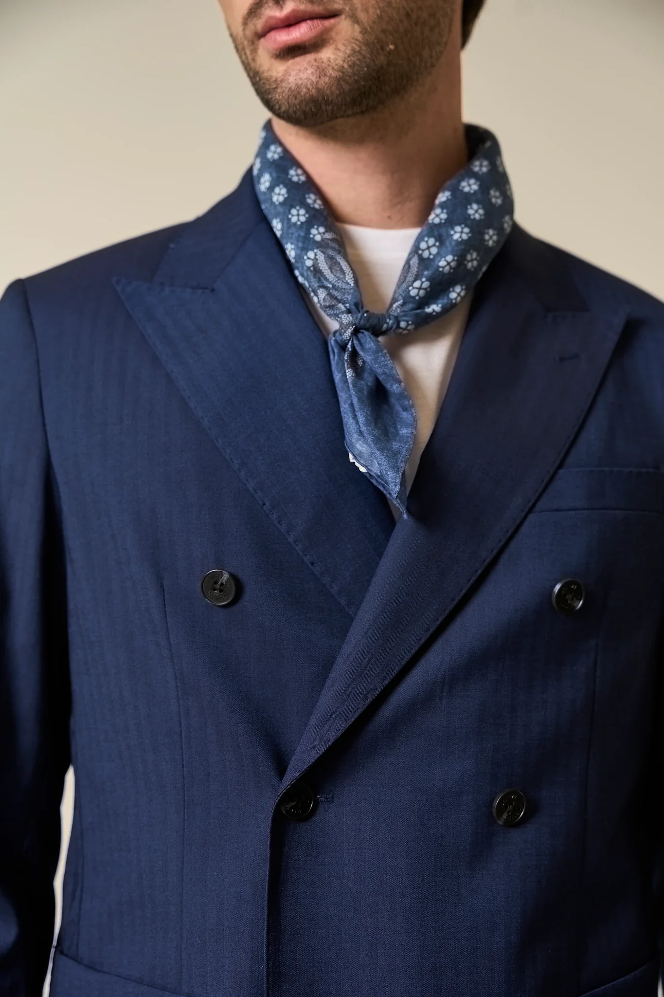 Abito blu doppiopetto effetto Solaro custom fit - Image 3