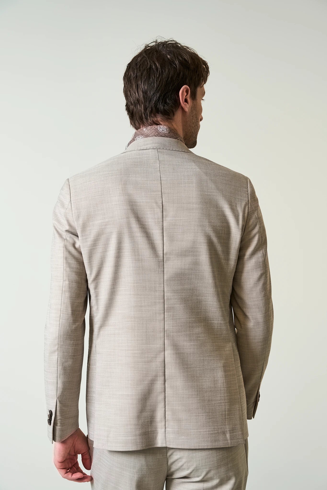 Abito beige effetto grisaglia custom fit - Image 8