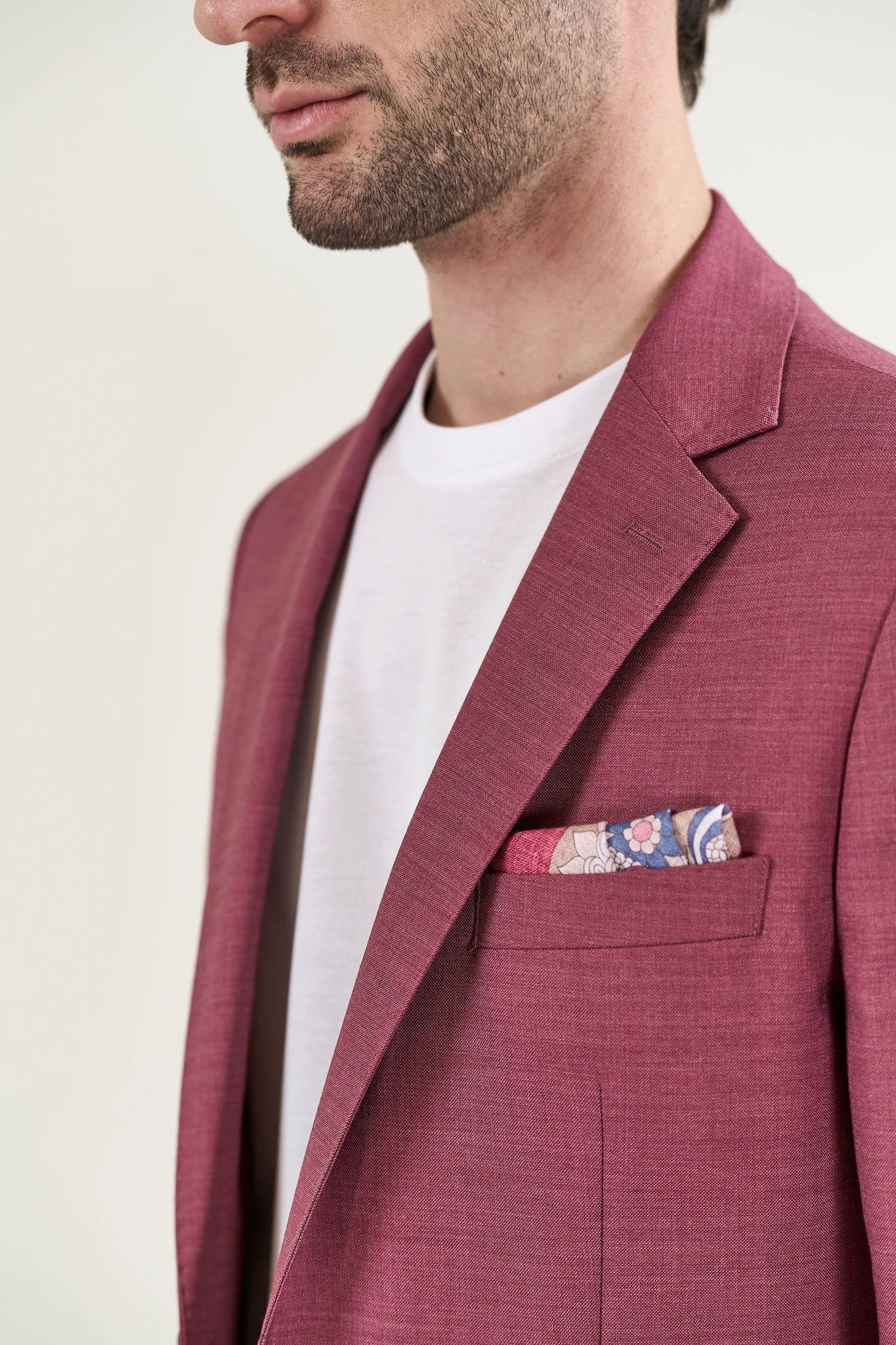 Abito rosso ciliegia effetto grisaglia custom fit - Image 2