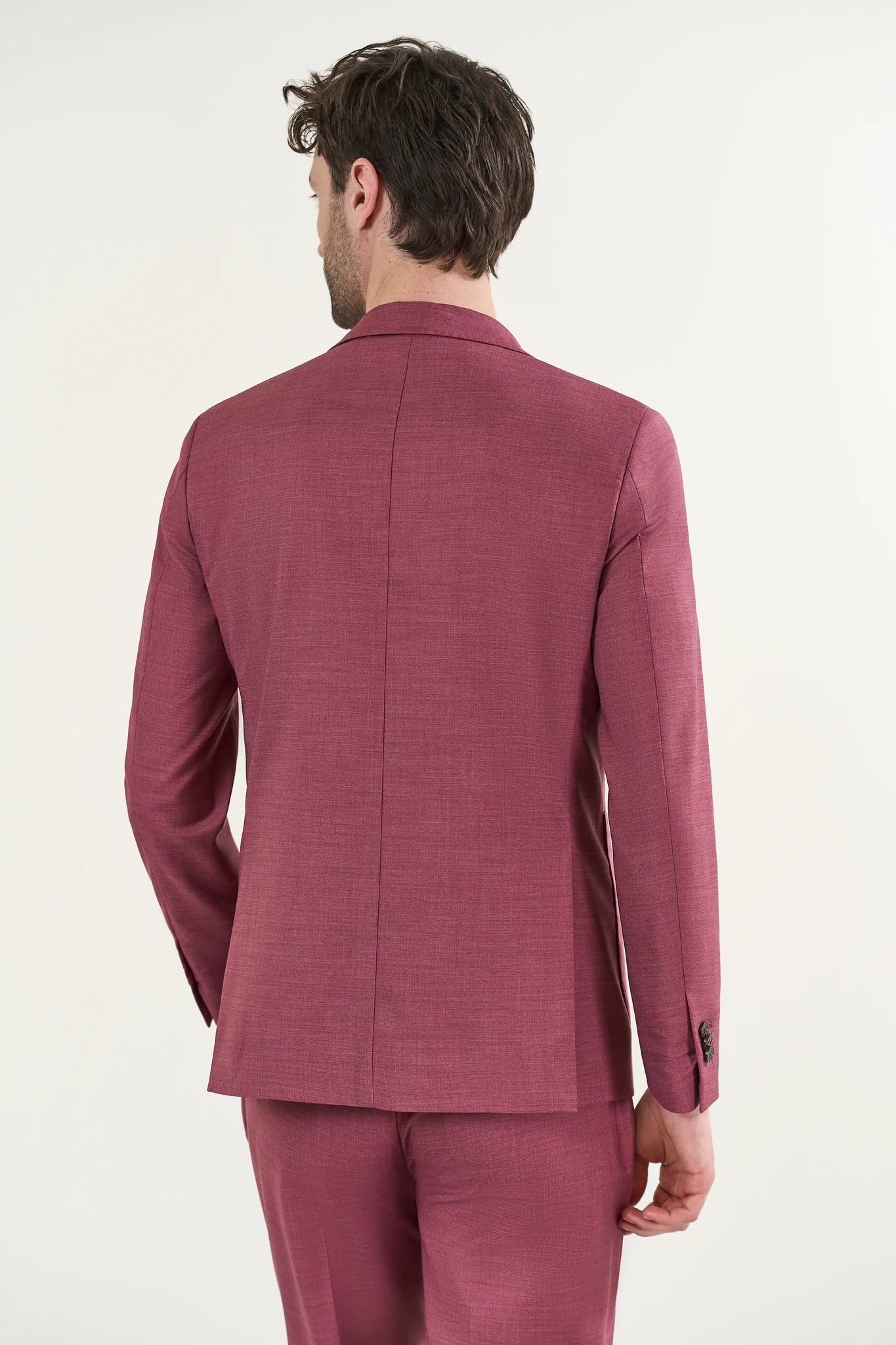 Abito rosso ciliegia effetto grisaglia custom fit - Image 5