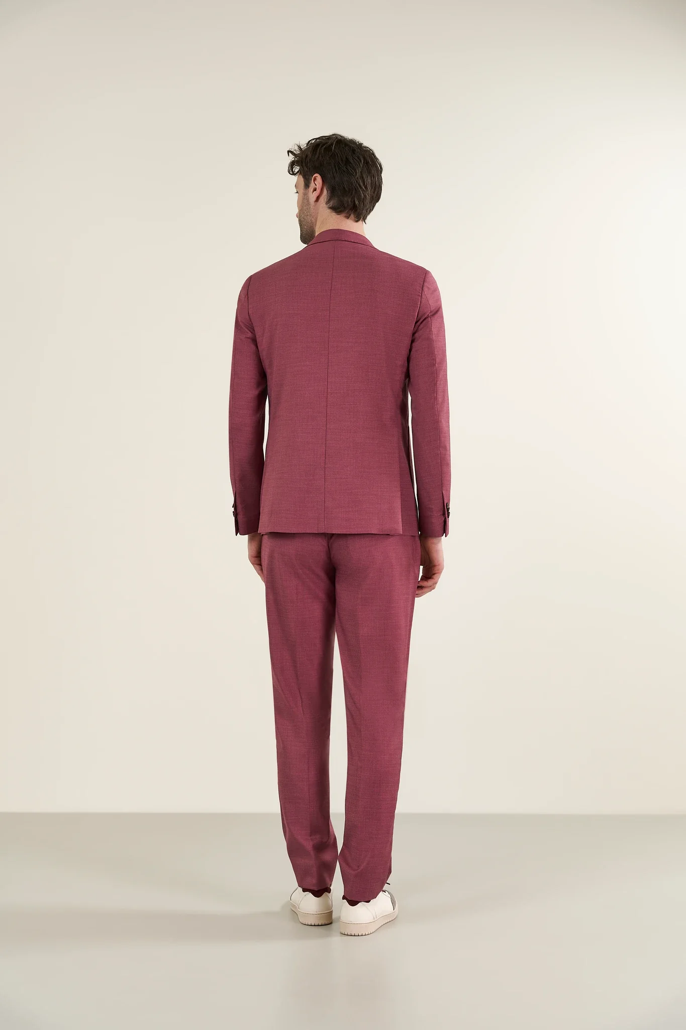 Abito rosso ciliegia effetto grisaglia custom fit - Image 9