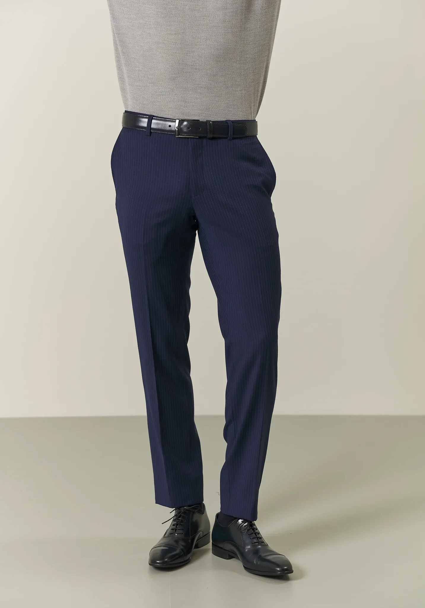 Abito blu gessato lana stretch custom fit - Image 6