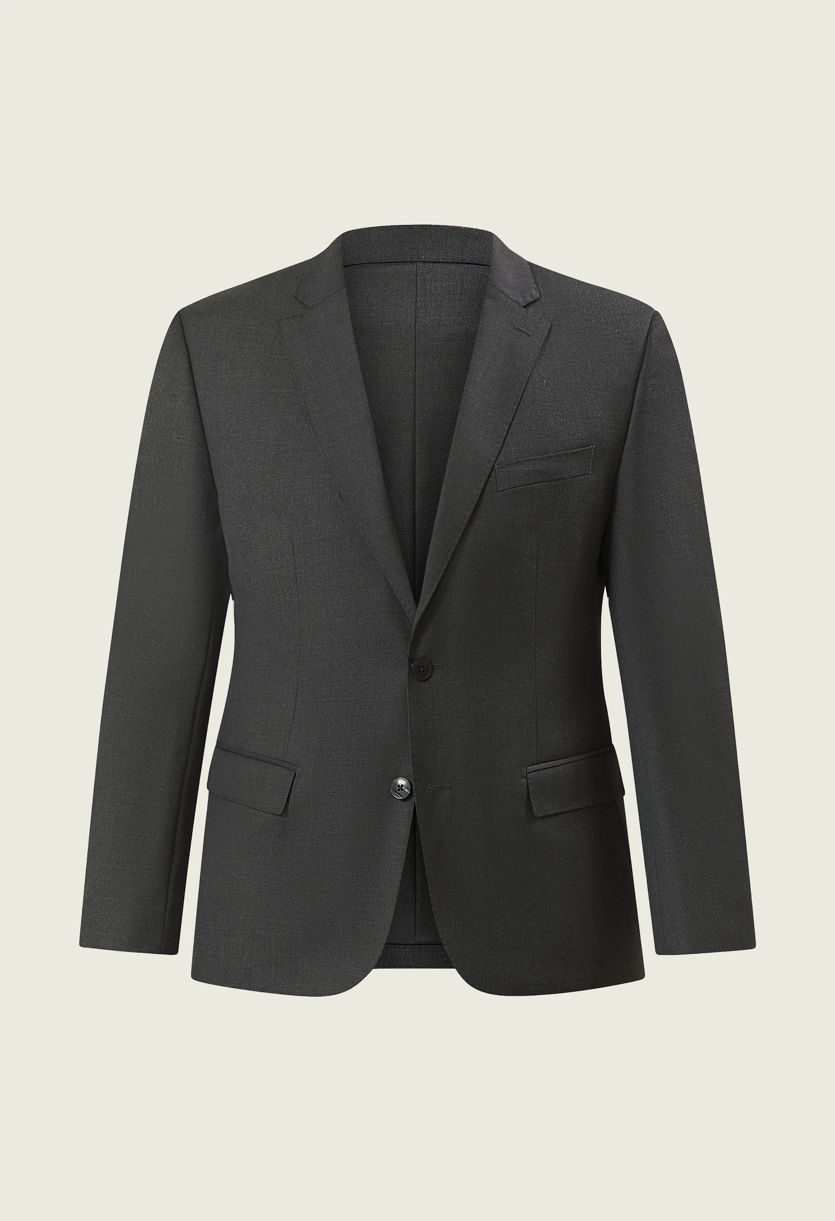 Abito antracite grisaglia misto lana comfort fit