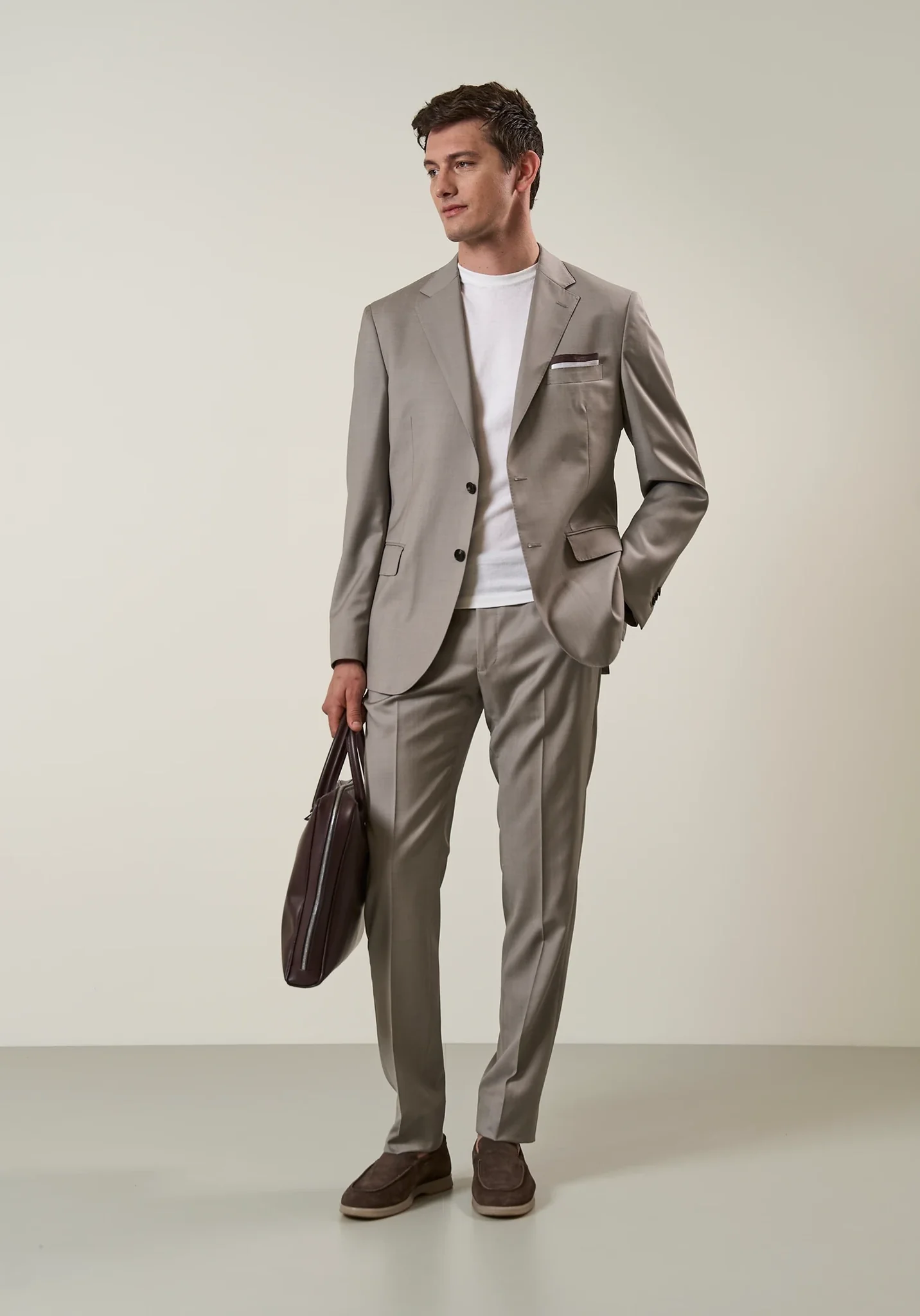 Abito beige sallia lana 110's custom fit