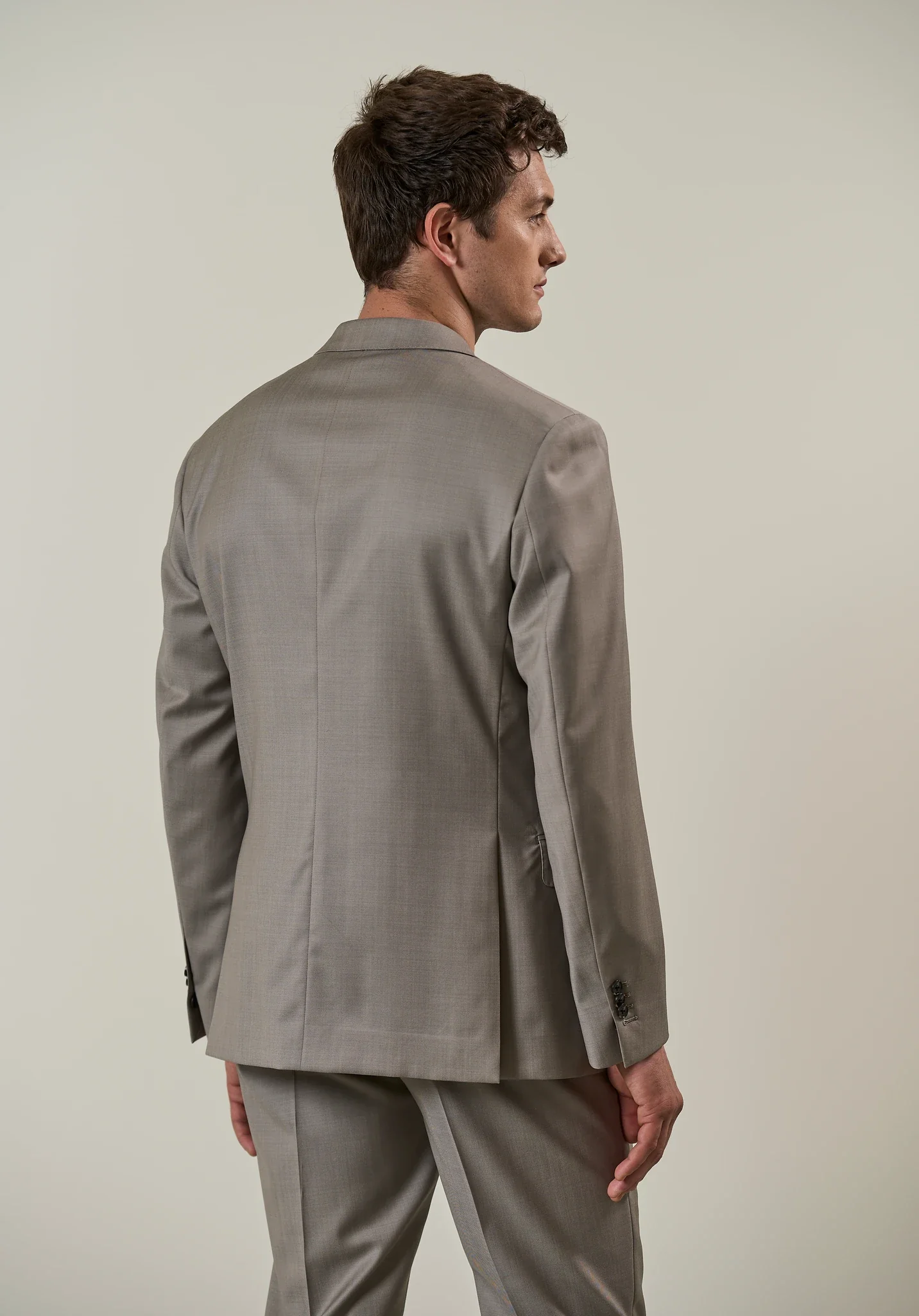 Abito beige sallia lana 110's custom fit - Image 4