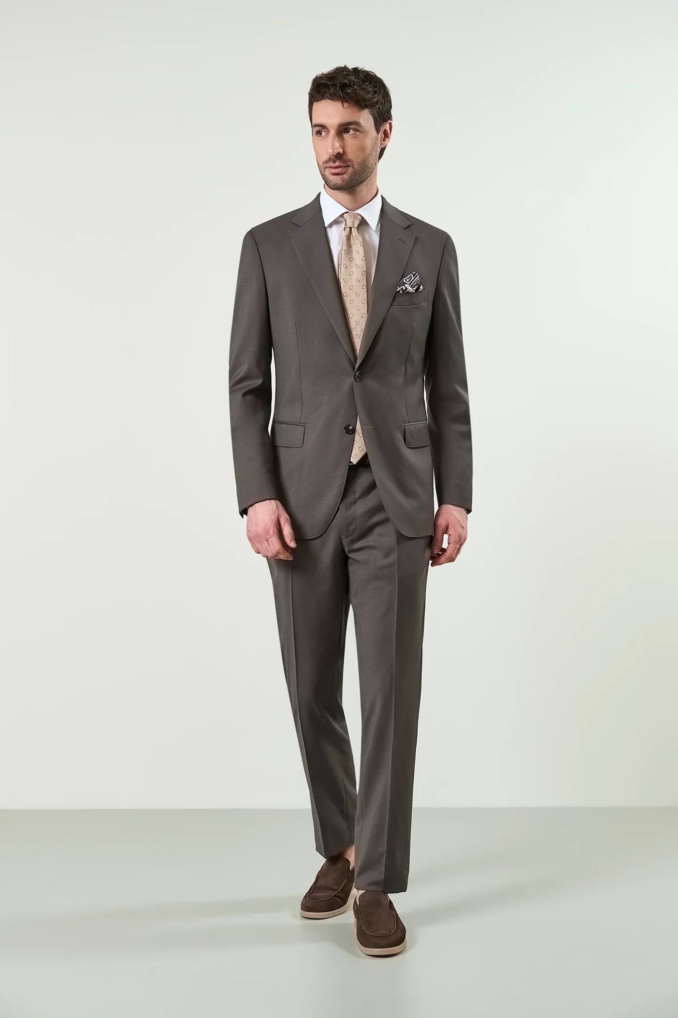 Abito marrone sallia lana 110's custom fit