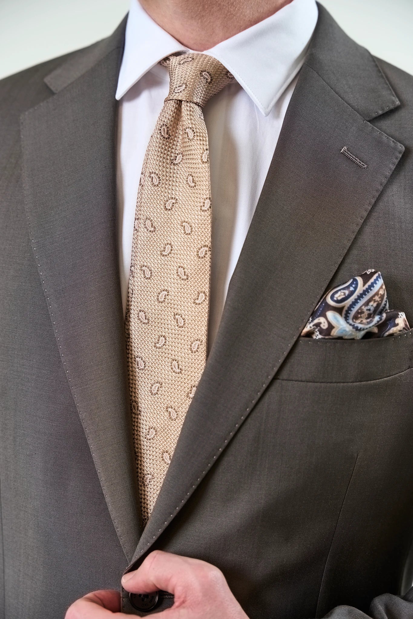 Abito marrone sallia lana 110's custom fit - Image 2