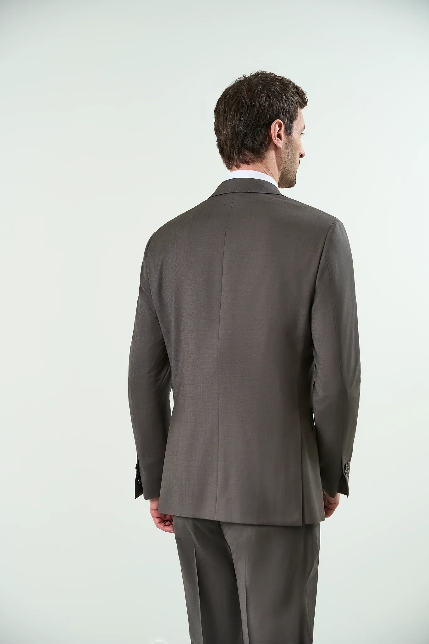 Abito marrone sallia lana 110's custom fit - Image 4