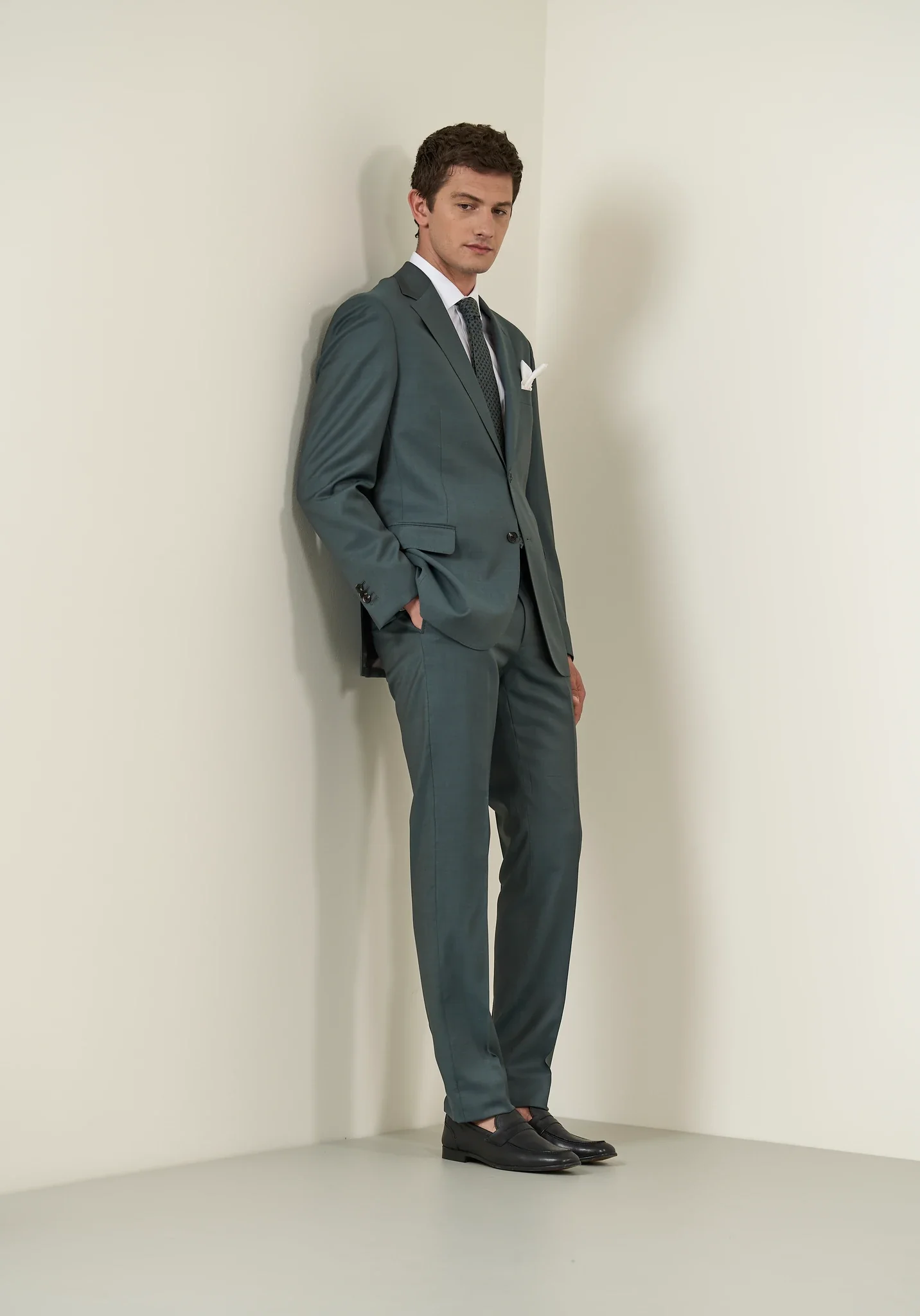 Abito verde sallia lana 110's custom fit