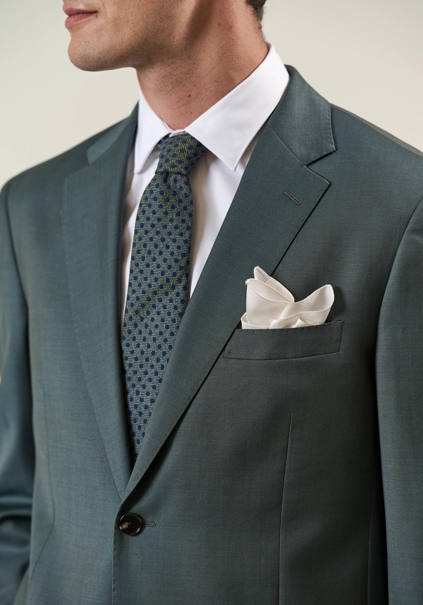 Abito verde sallia lana 110's custom fit - Image 2
