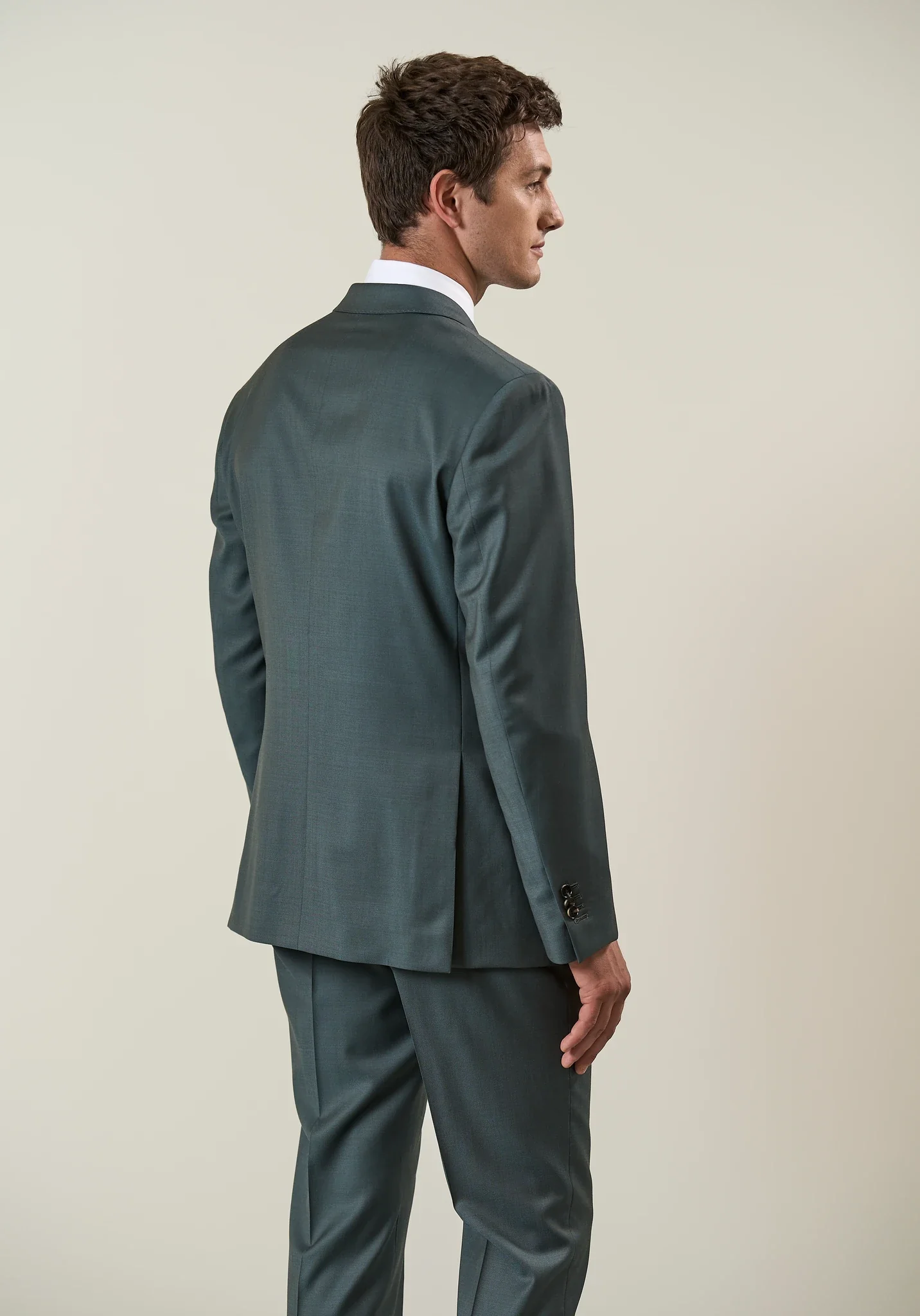 Abito verde sallia lana 110's custom fit - Image 4