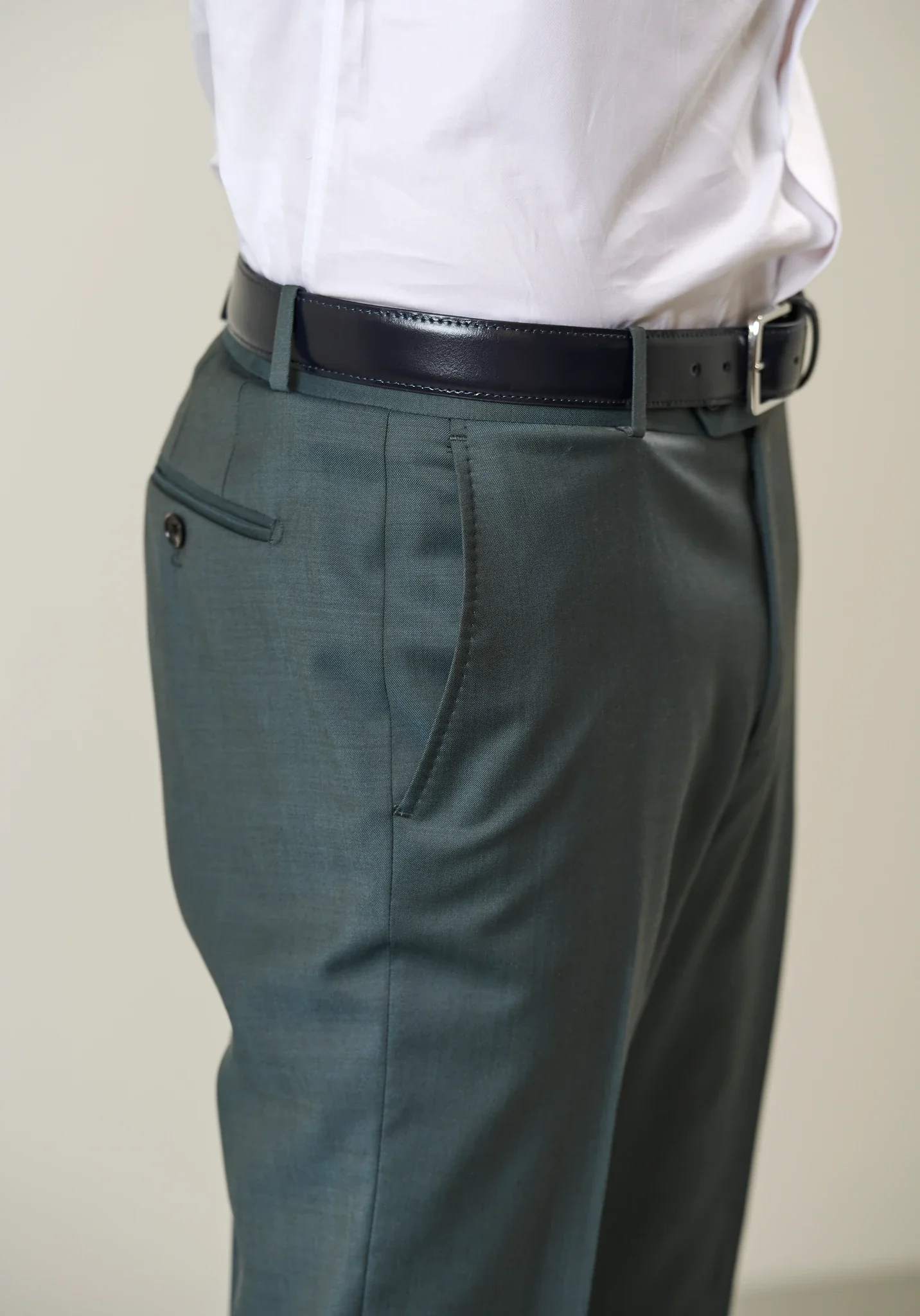 Abito verde sallia lana 110's custom fit - Image 9