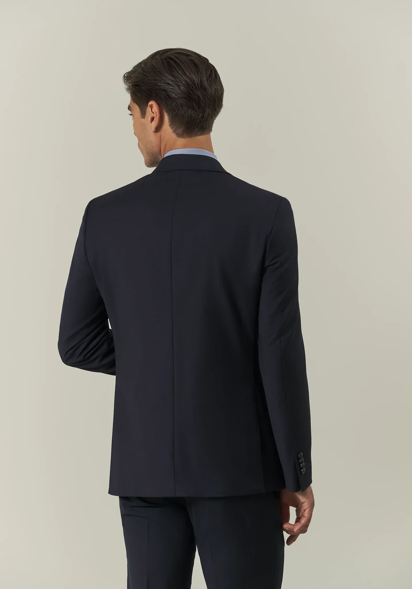 Abito blu sallia lana stretch custom fit - Image 5