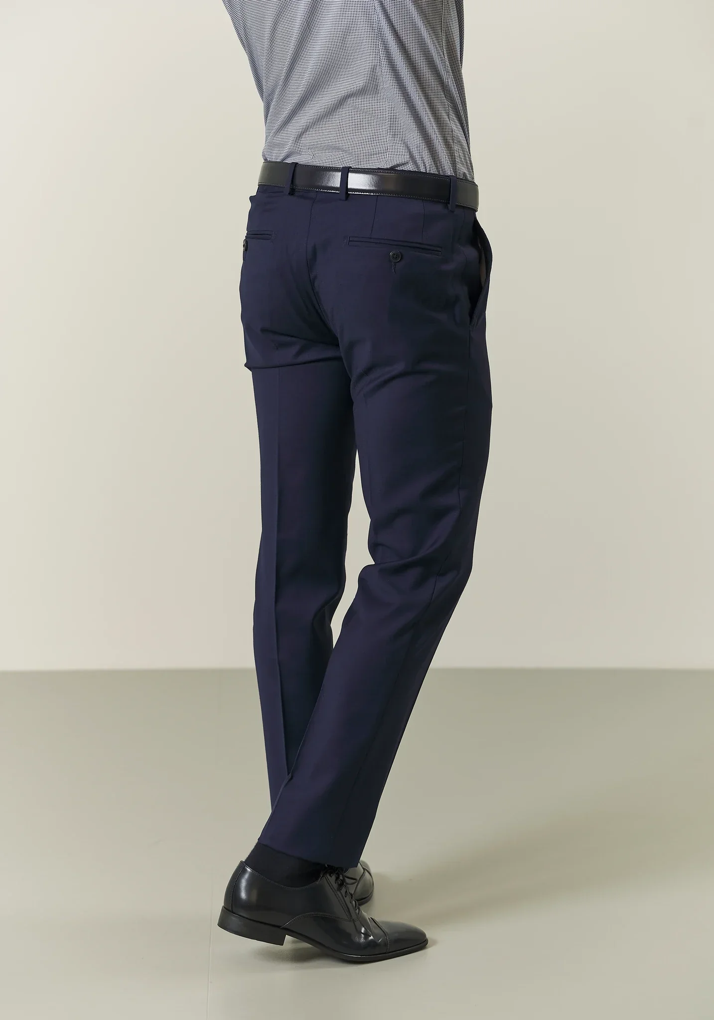 Abito blu sallia lana custom fit lungo - Image 6