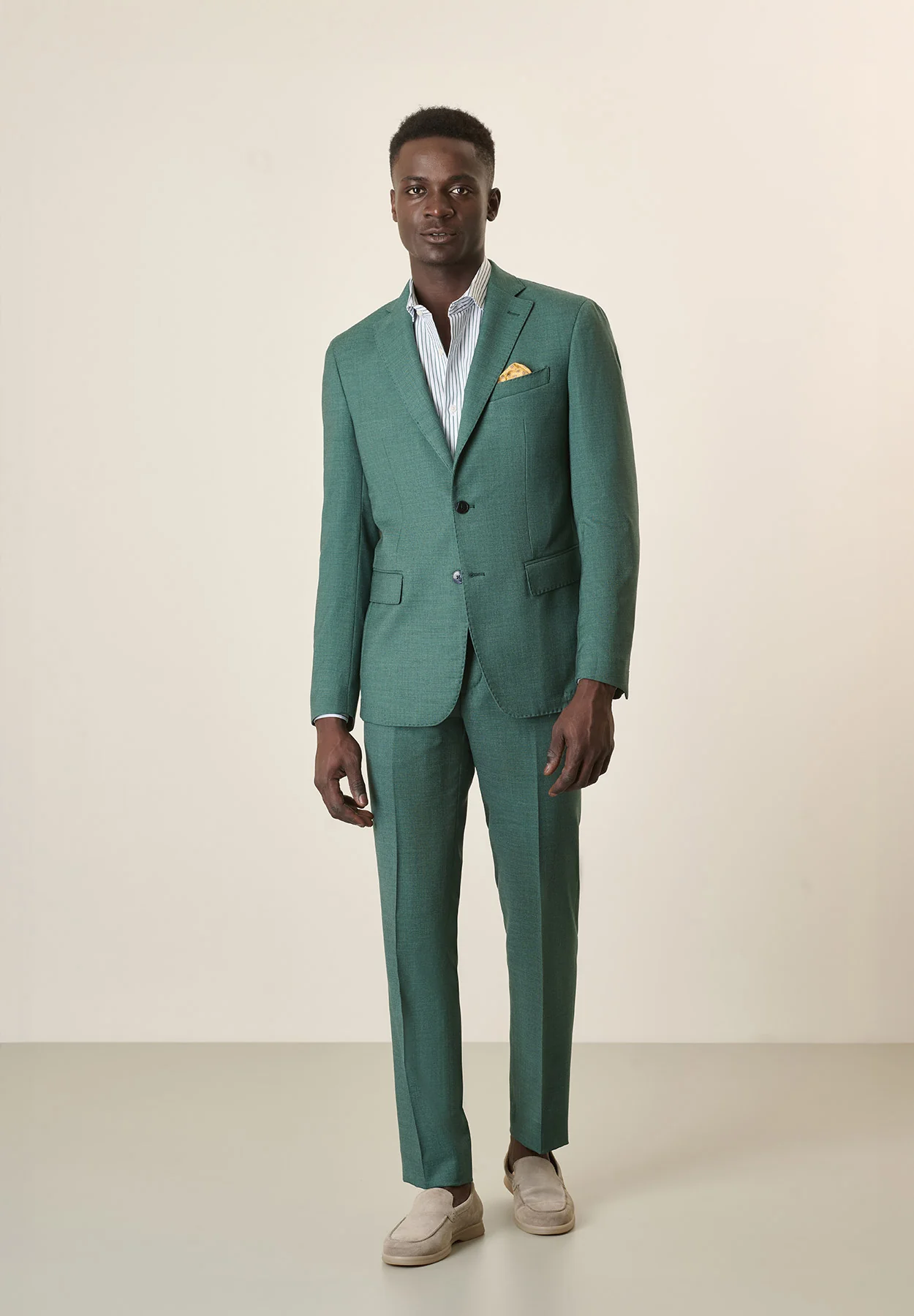 Abito verde sfoderato custom fit
