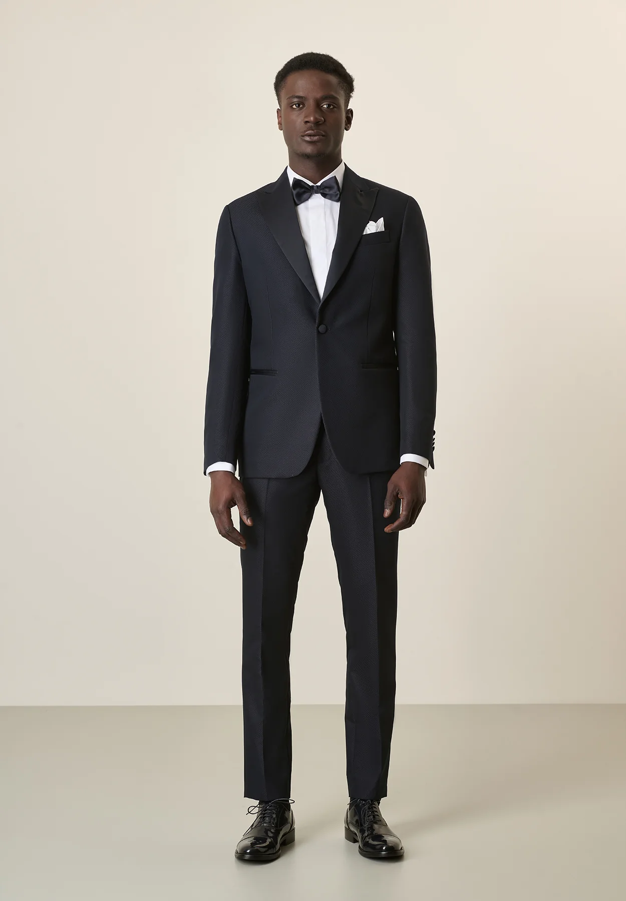 Smoking blu notte punta lancia custom fit - Image 4
