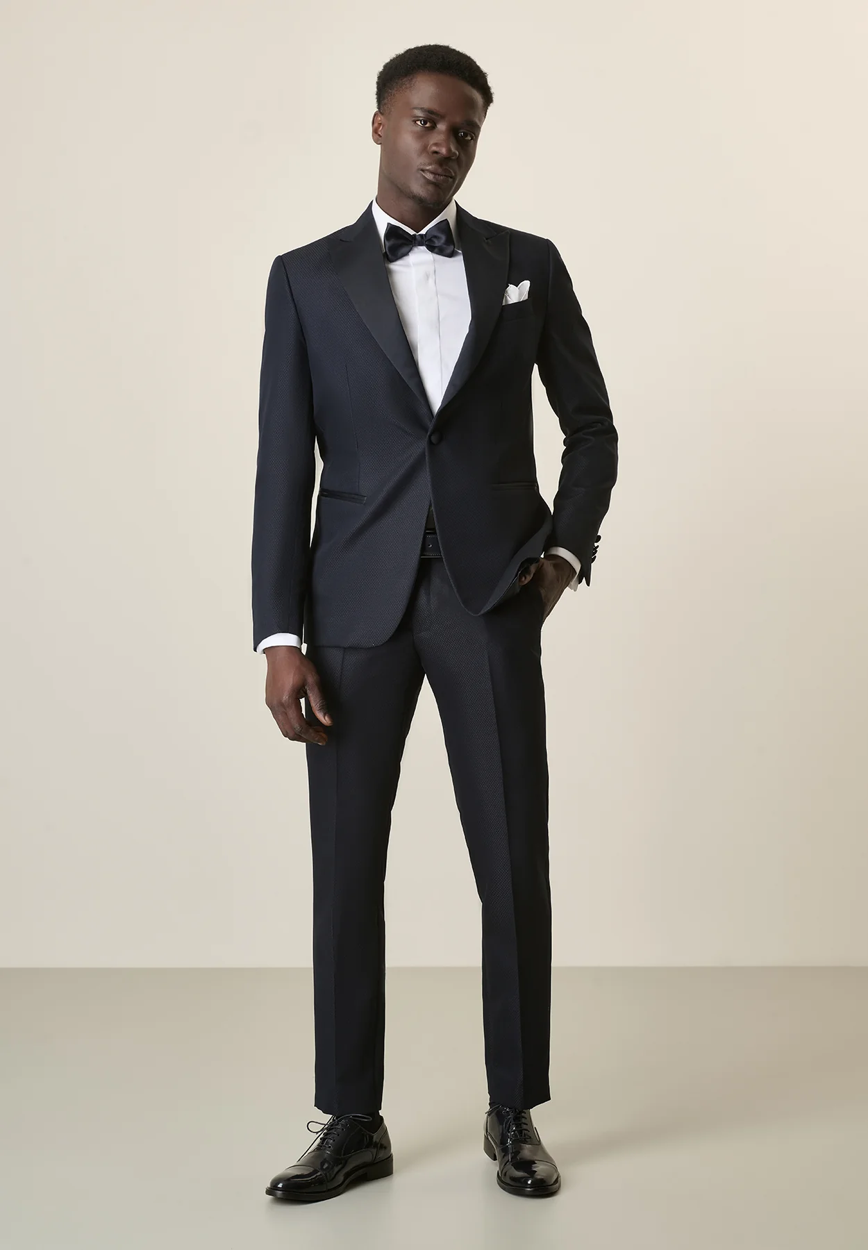 Smoking blu notte punta lancia custom fit - Image 5