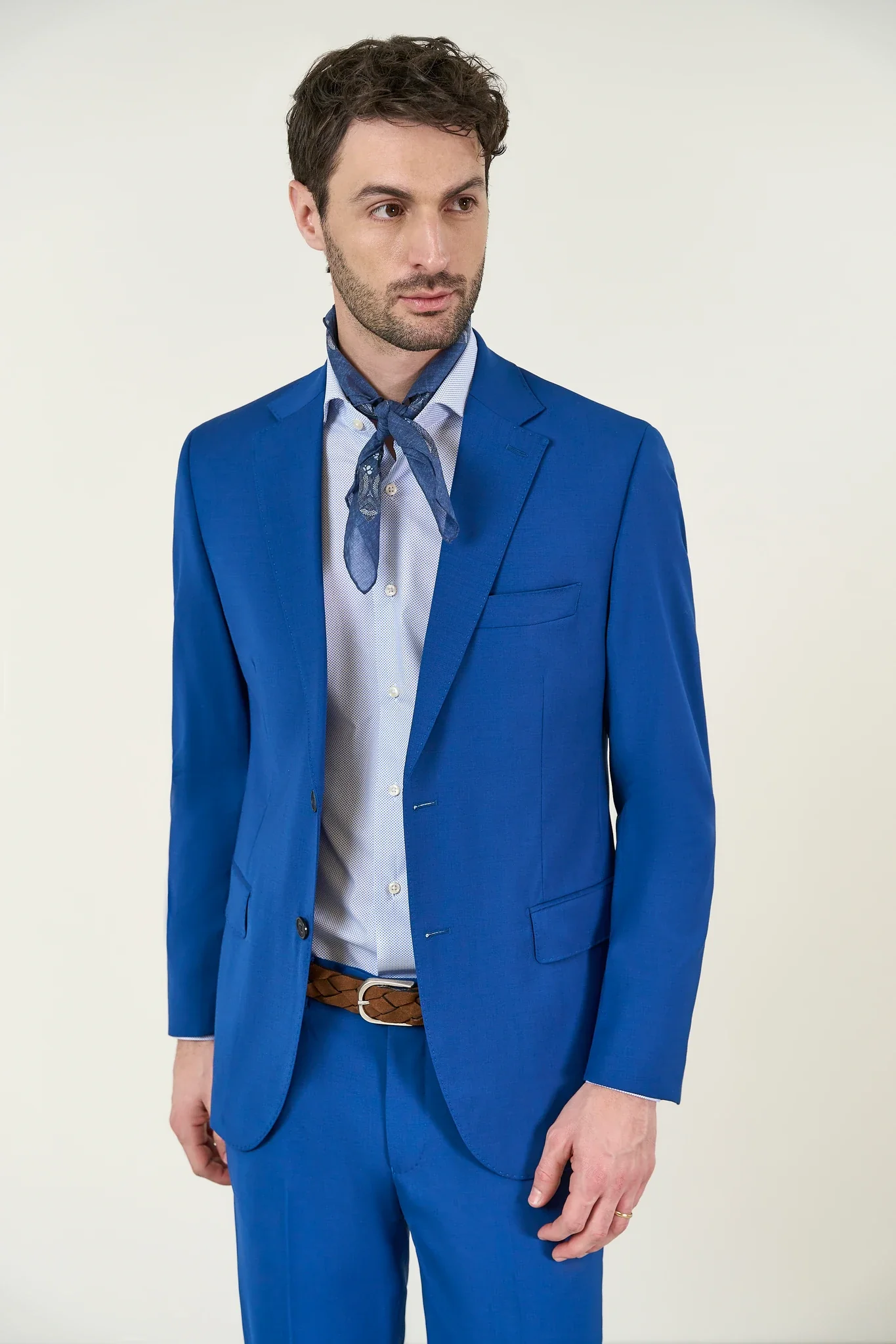 Abito bluette tela lana stretch custom fit - Image 2