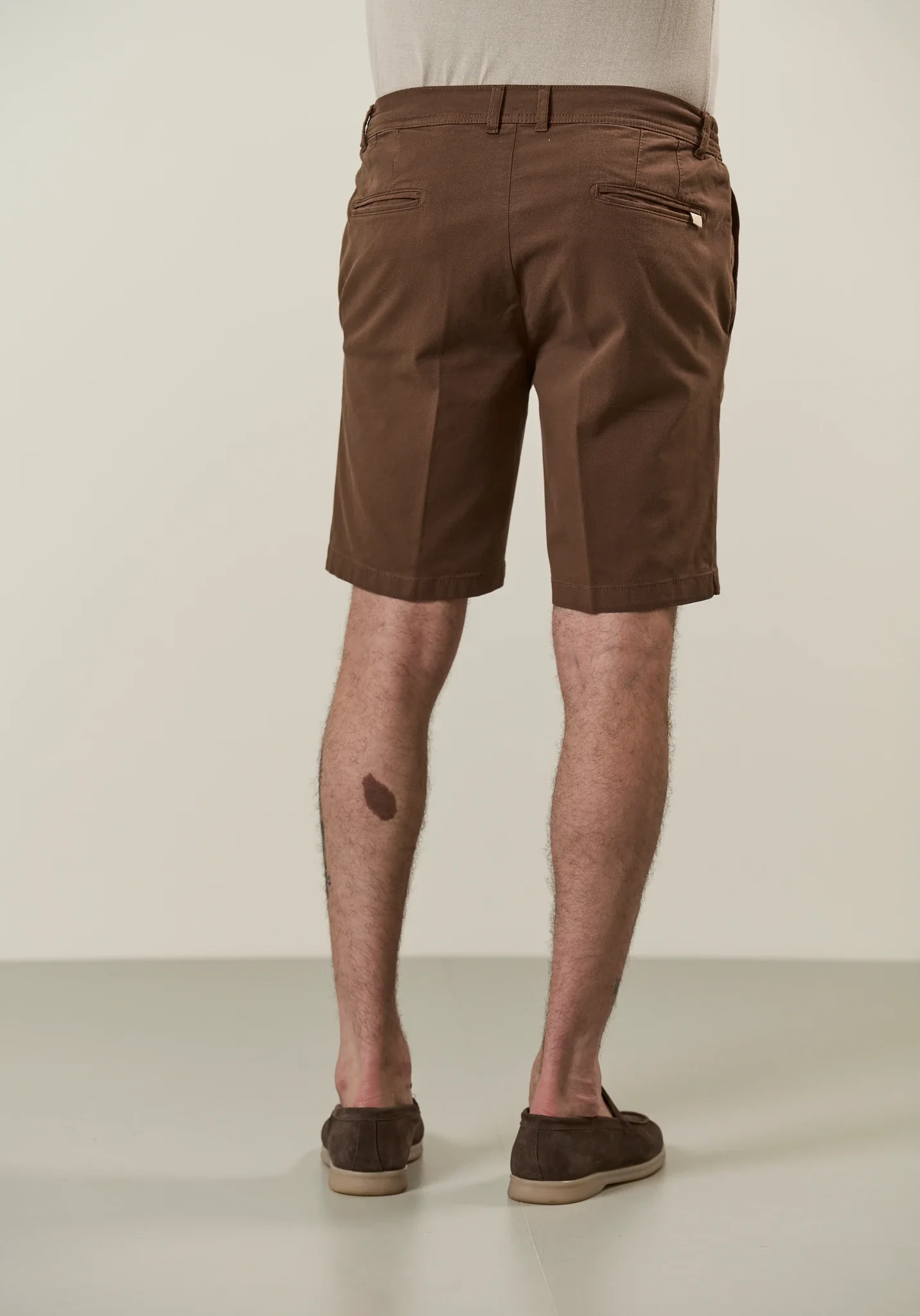 Bermuda marrone armatura cotone stretch - Image 4