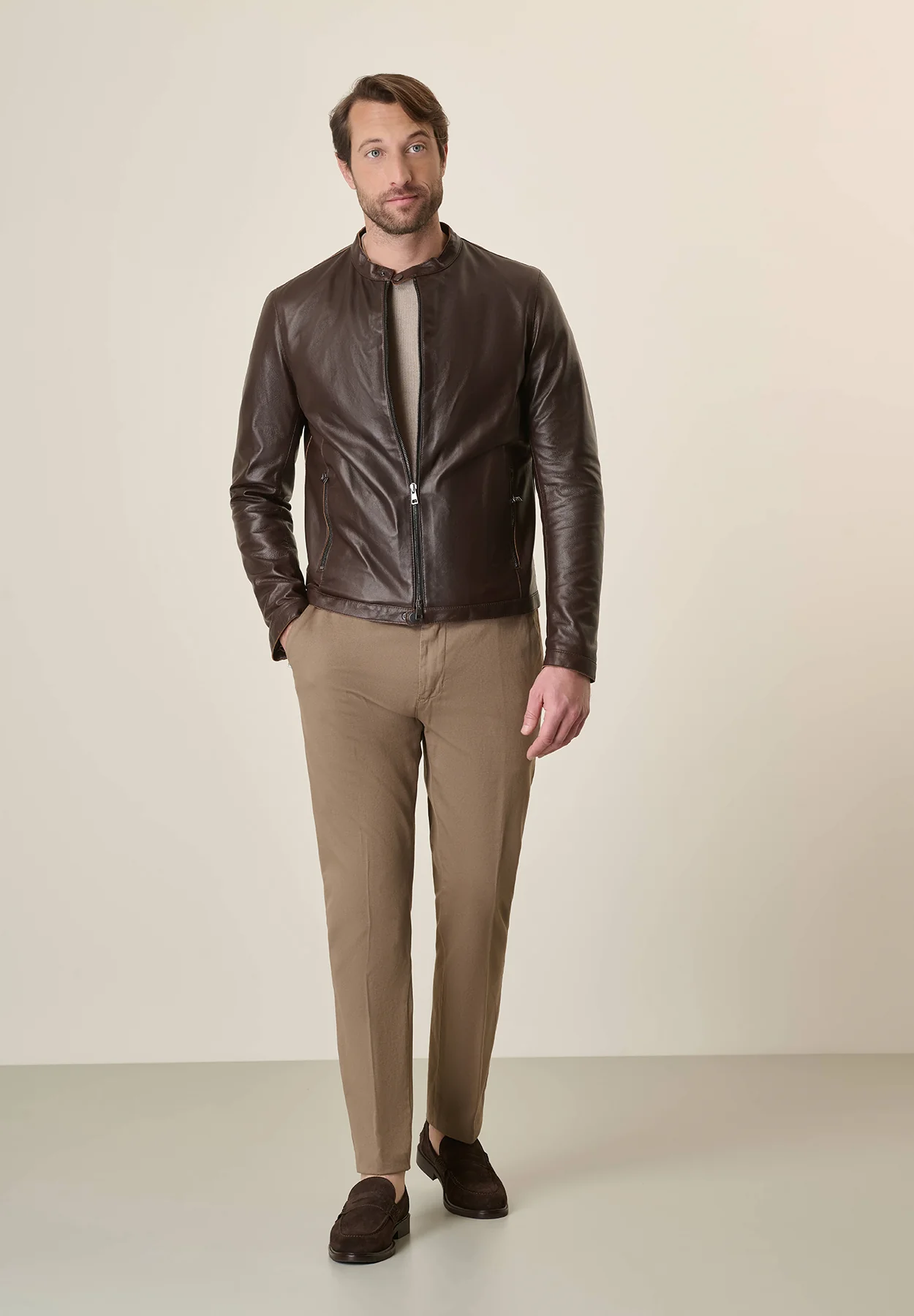 Biker moro pelle nappa cerata - Image 4