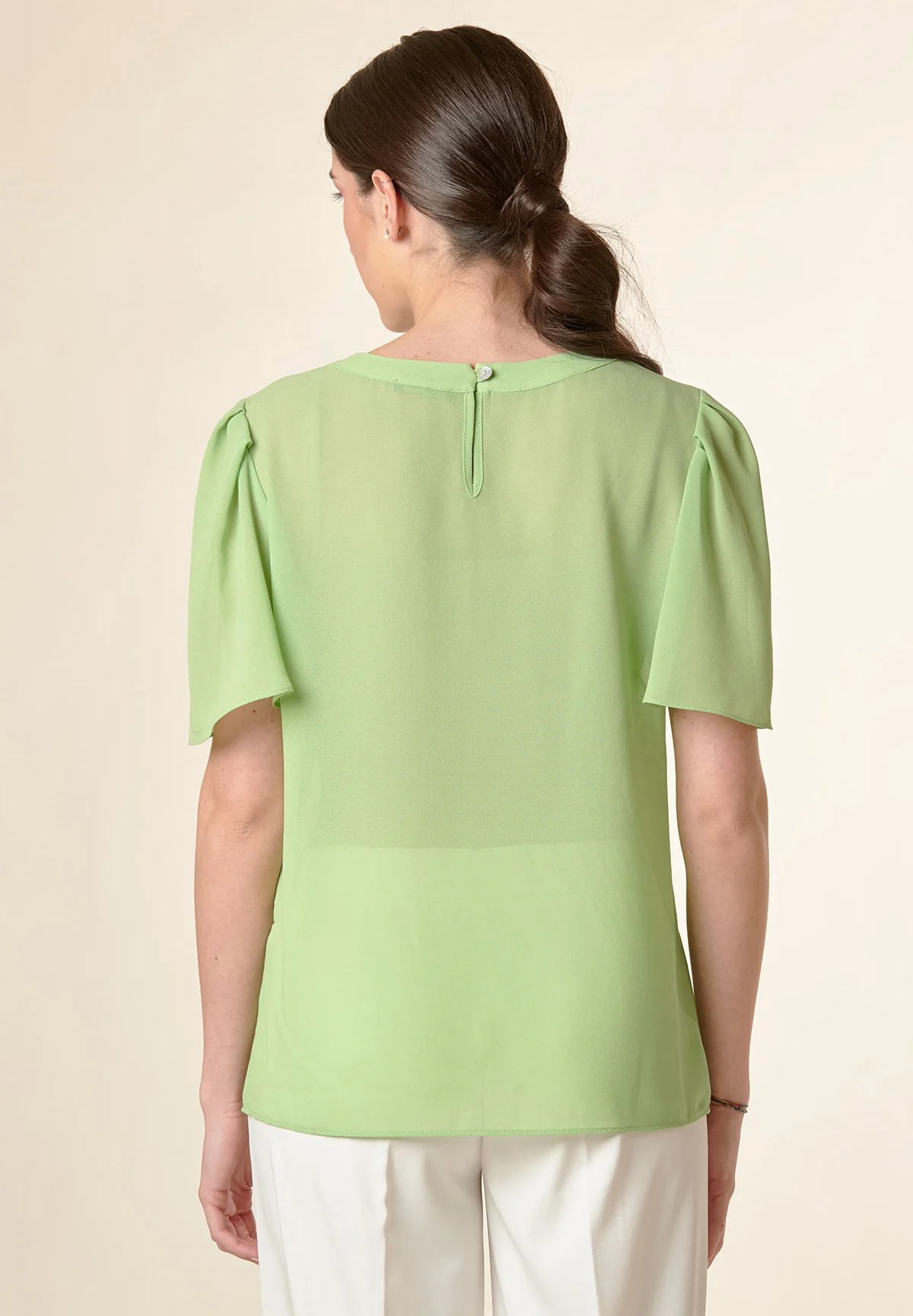 Blusa verde manica aletta - Image 3