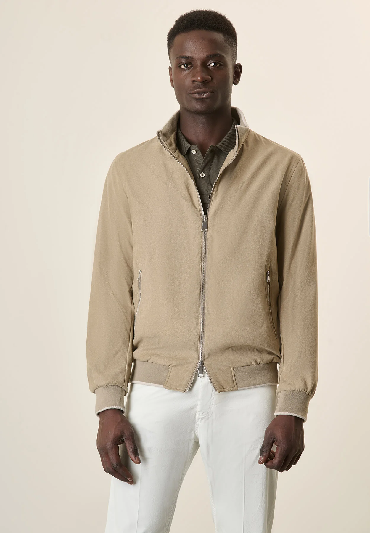 Bomber beige scamosciato - Image 5