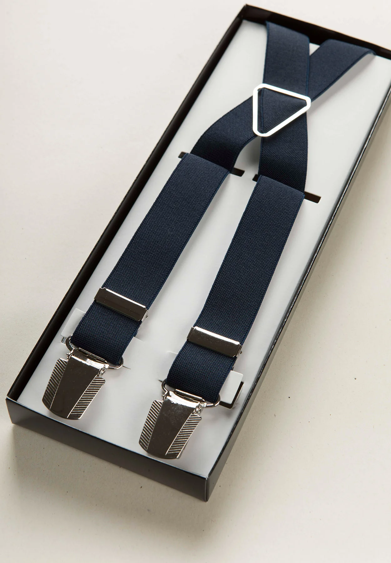 Bretella blu unita slim - Image 3