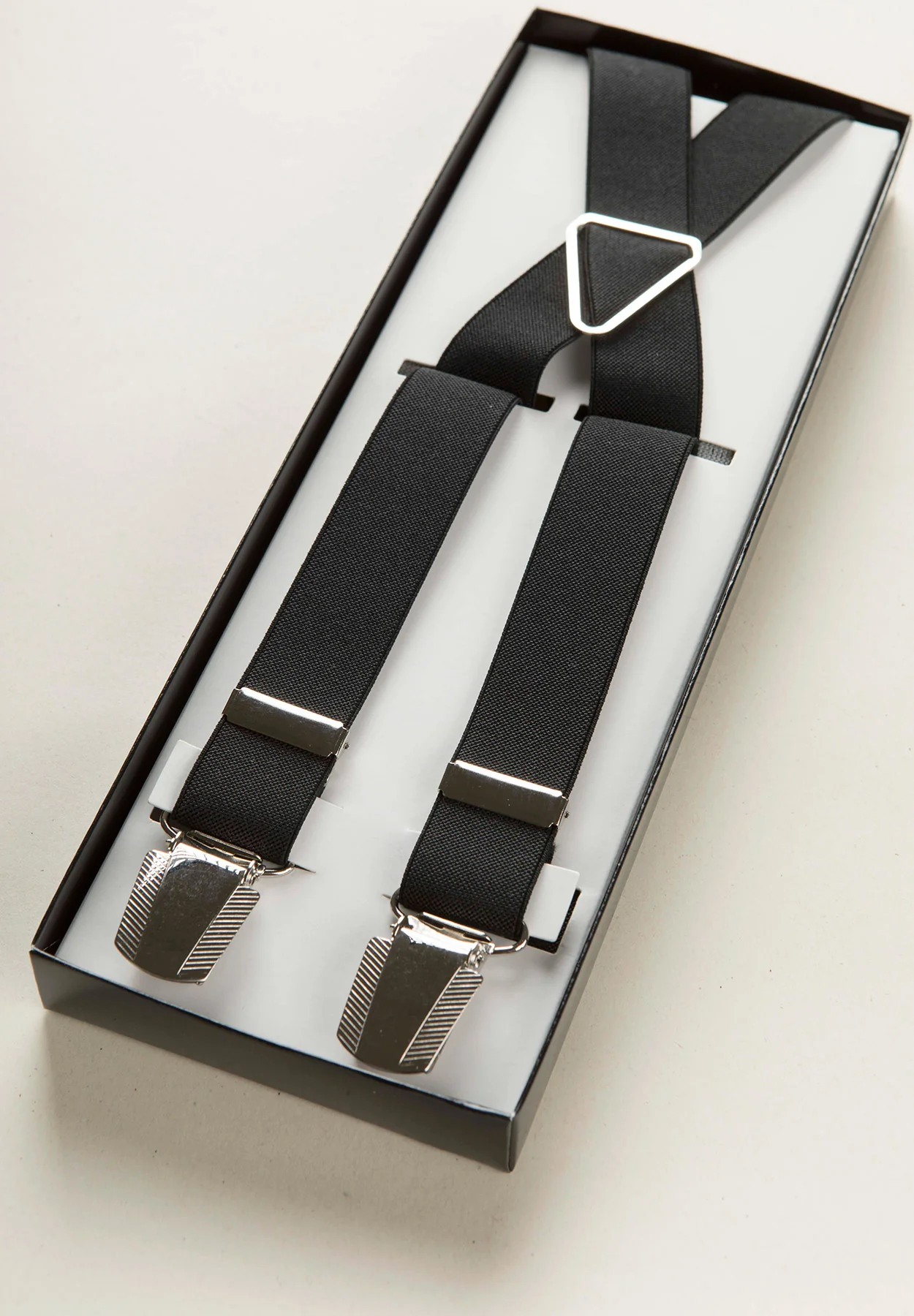 Bretella nera unita slim - Image 3