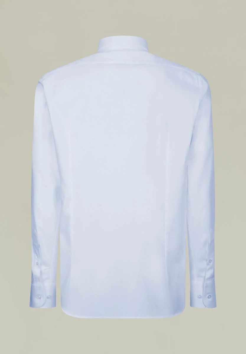 Camicia azzurra twill collo italiano slim - Image 3