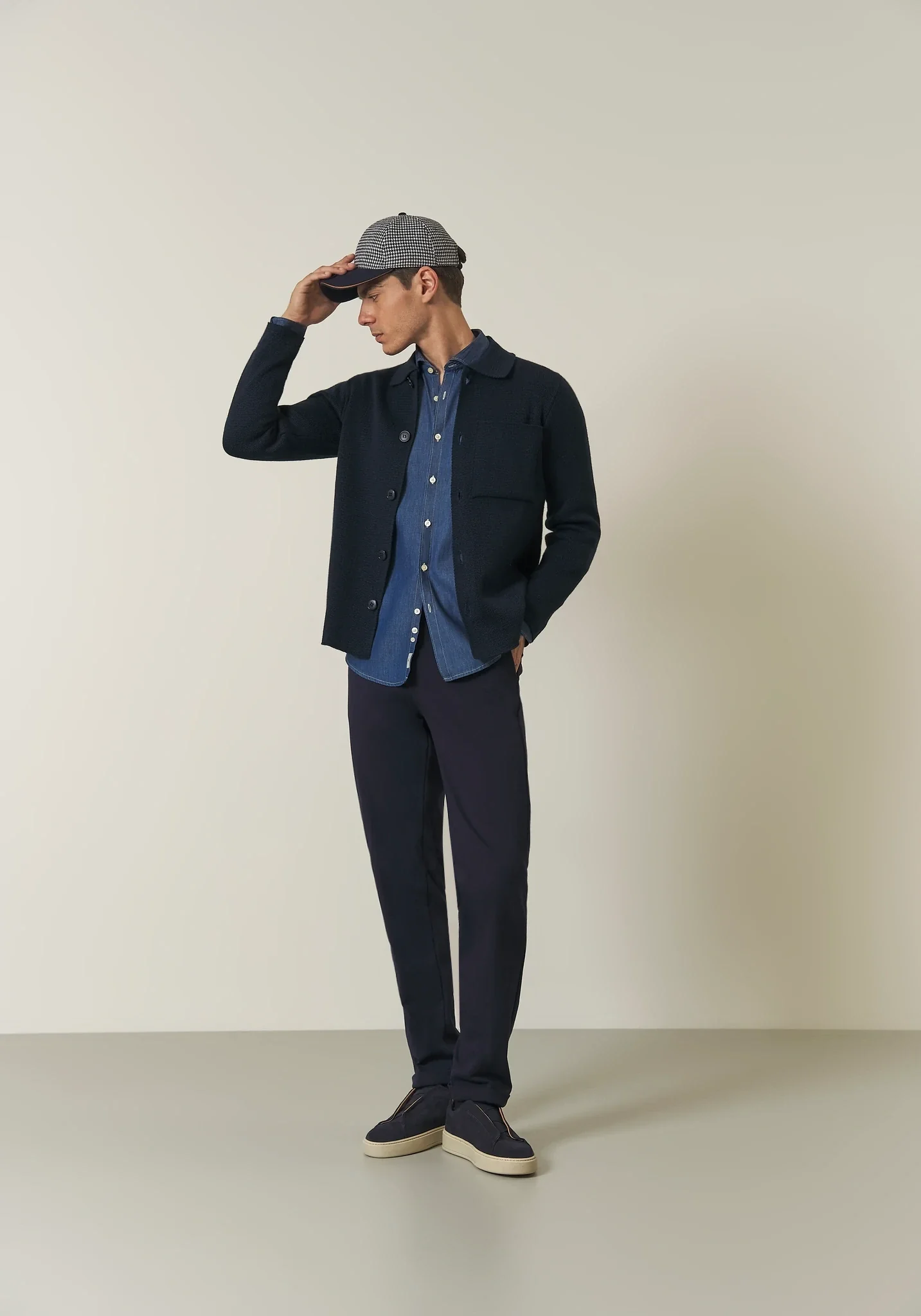 Camicia denim blu slim fit - Image 3