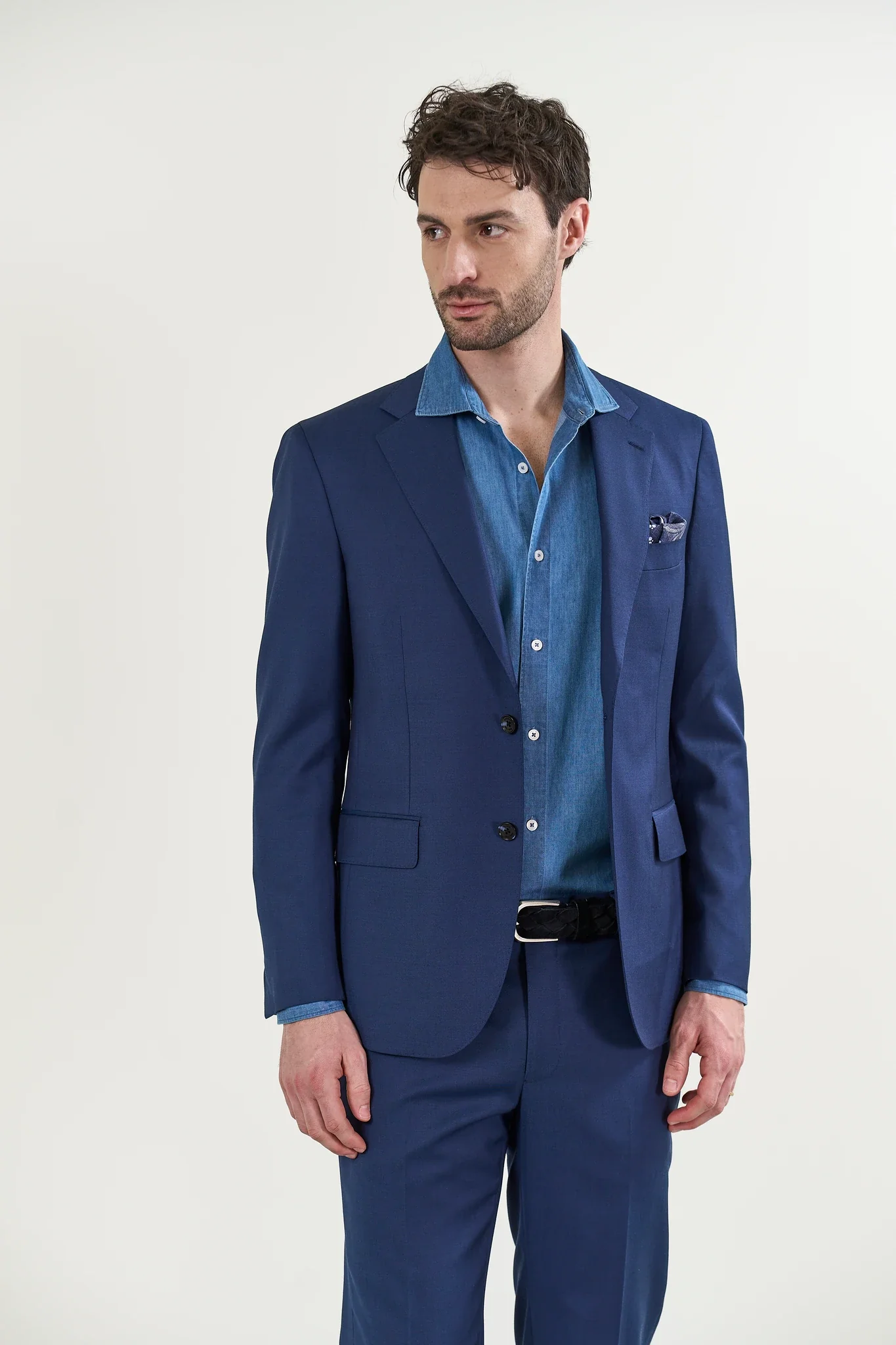 Camicia denim cotone lavaggio chiaro - Image 4