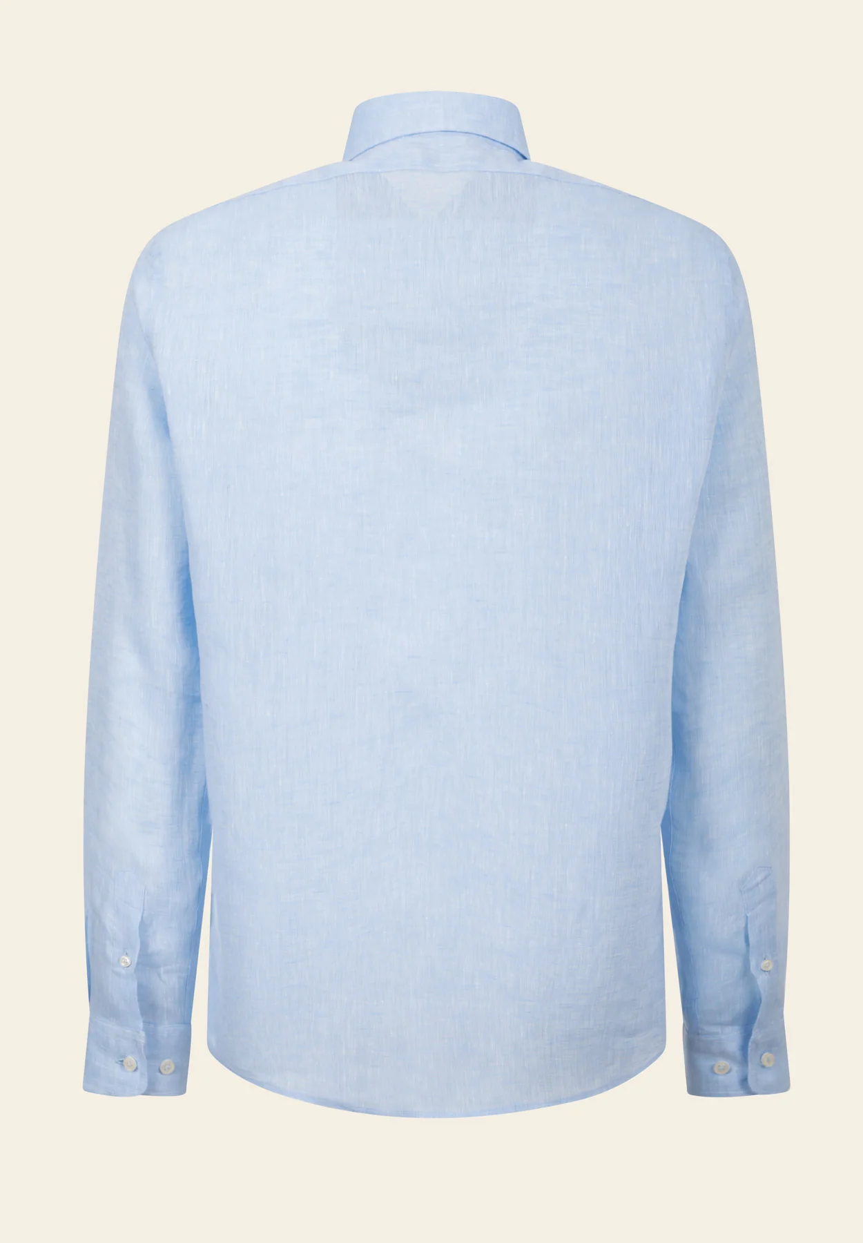 Camicia azzurra lino custom fit - Image 3