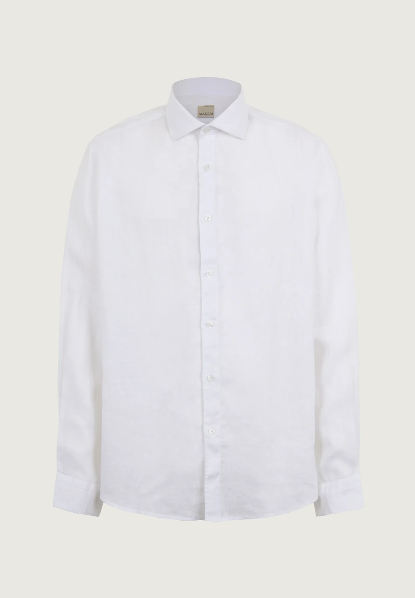 Camicia bianca lino custom fit