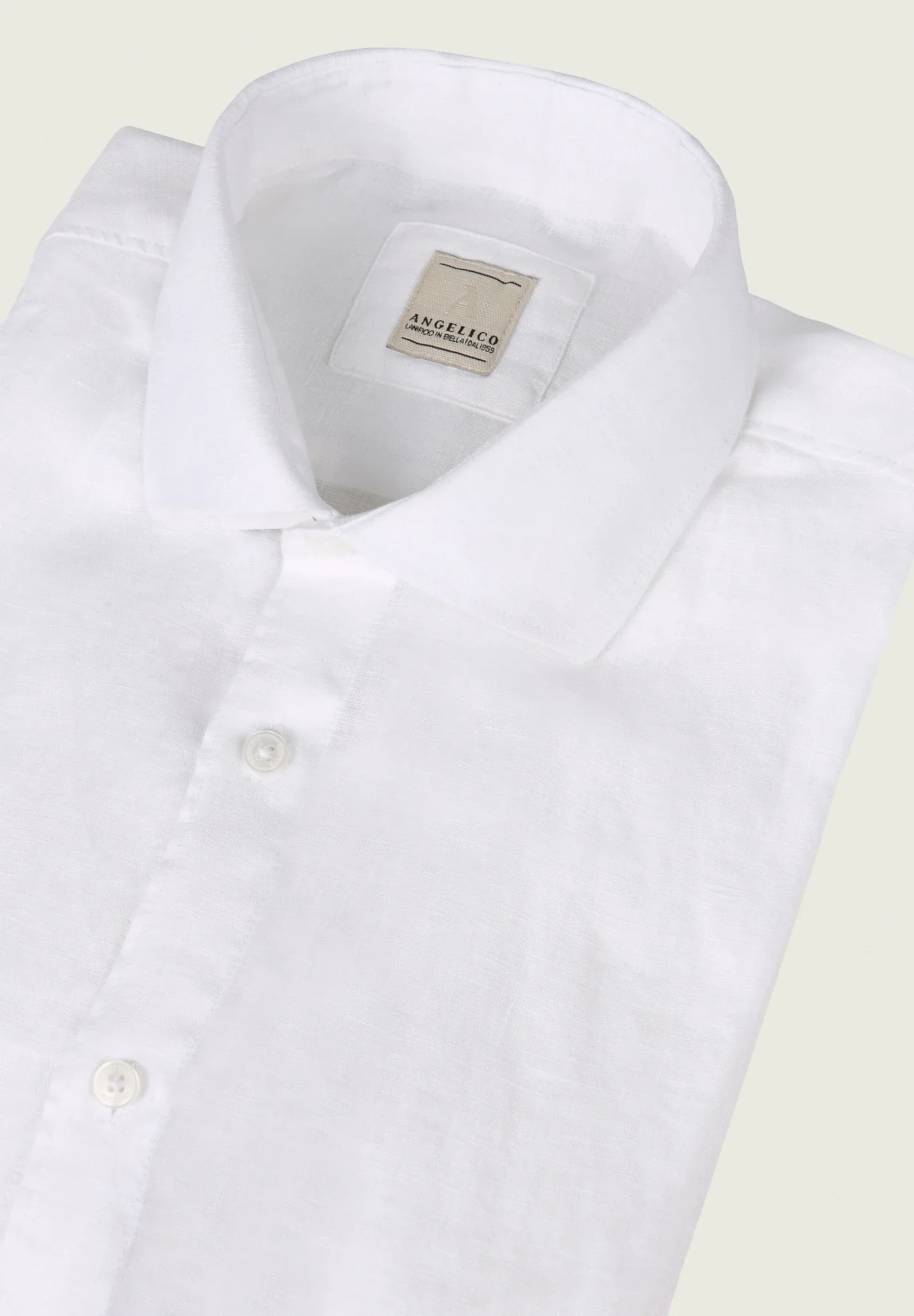 Camicia bianca lino custom fit - Image 2