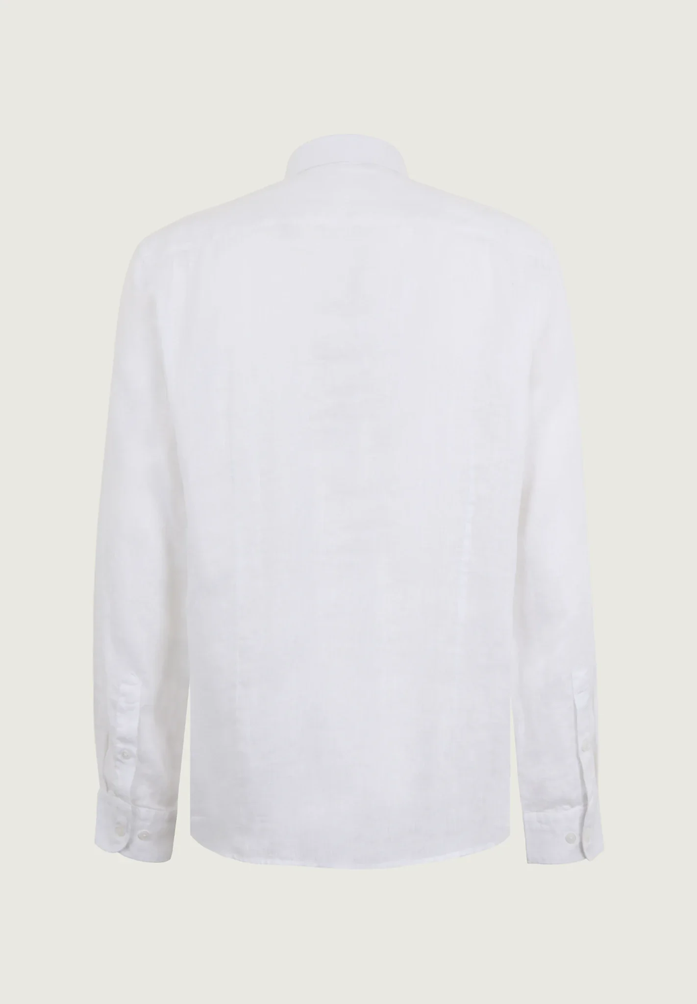 Camicia bianca lino custom fit - Image 3