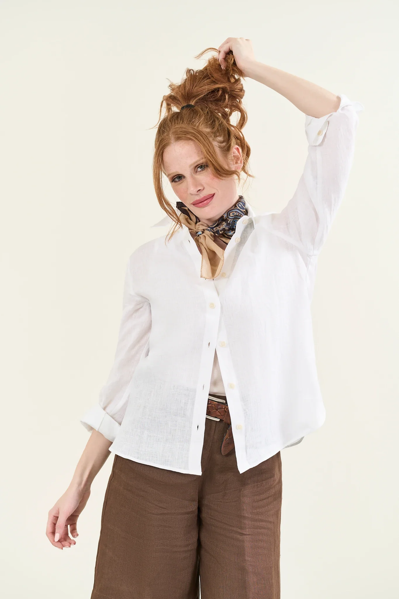Camicia bianca lino
