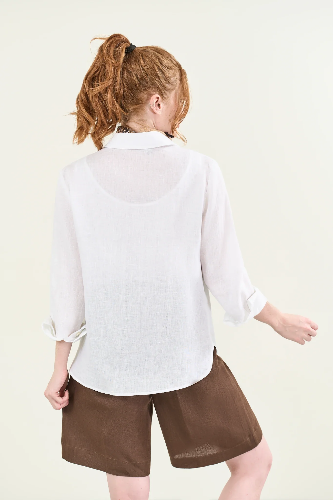 Camicia bianca lino - Image 4