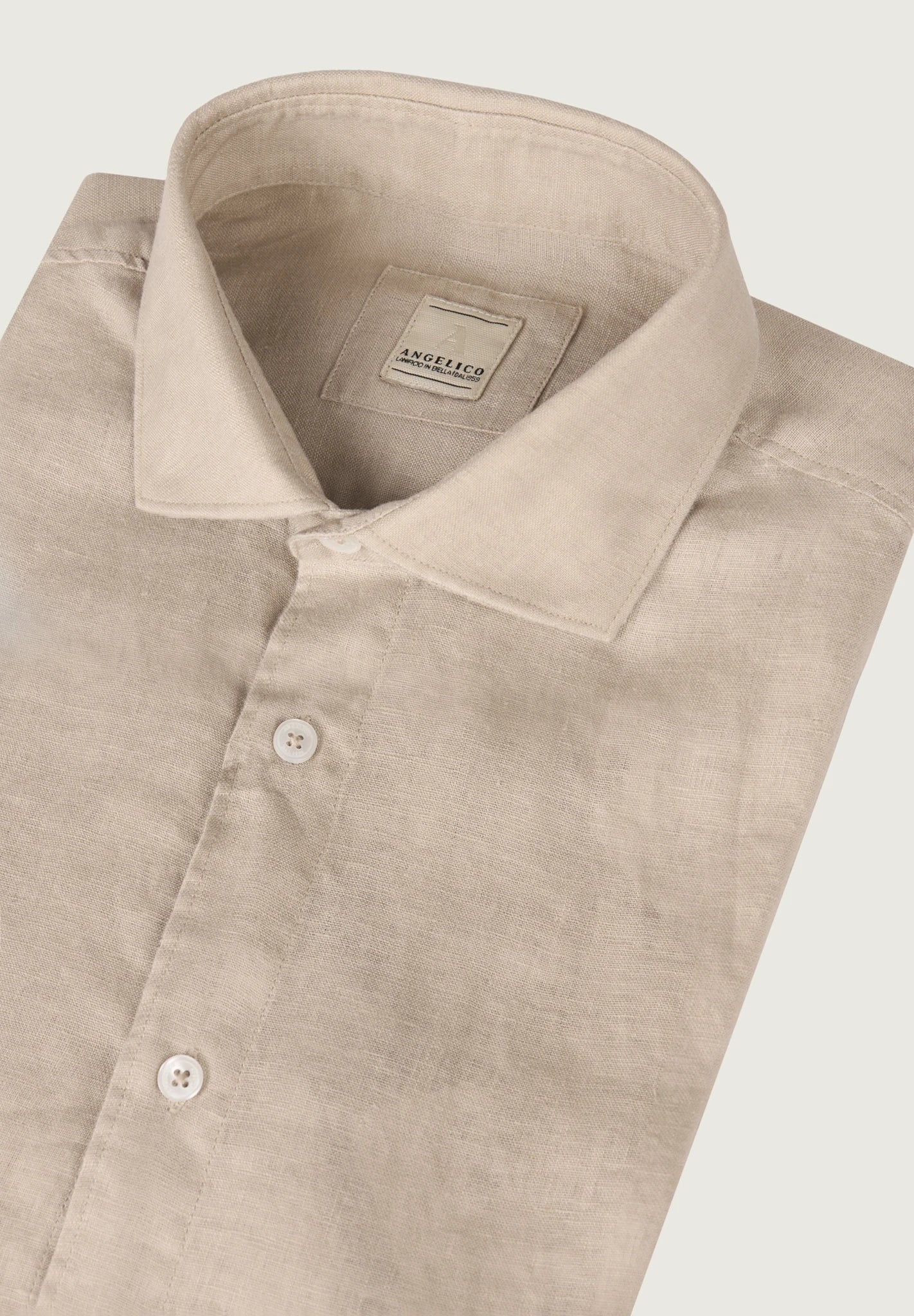 Camicia sabbia lino custom fit - Image 2