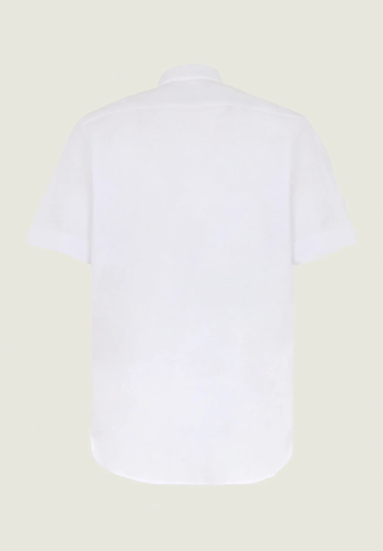 Camicia bianca manica corta misto lino regular fit - Image 3