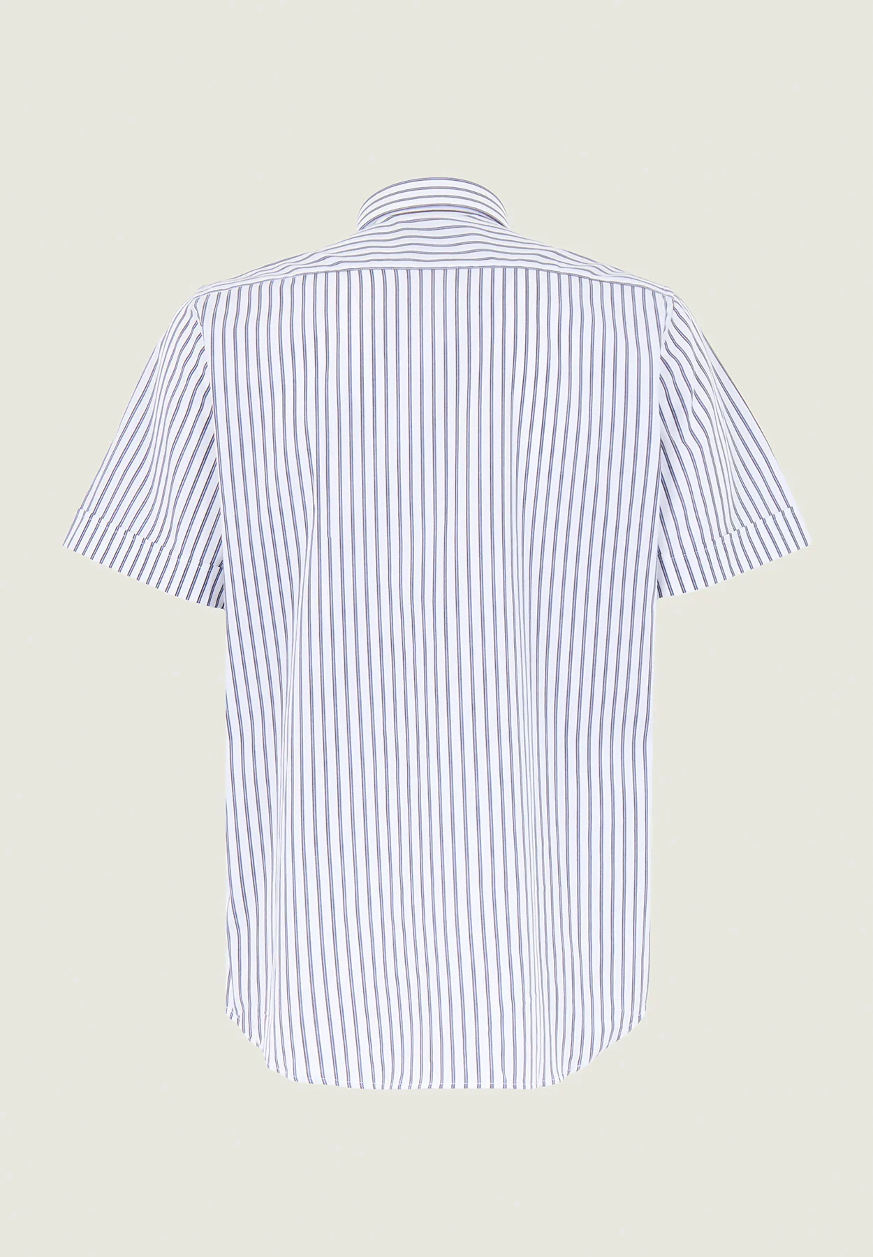 Camicia manica corta rigata bianca moro regular fit button-down - Image 3