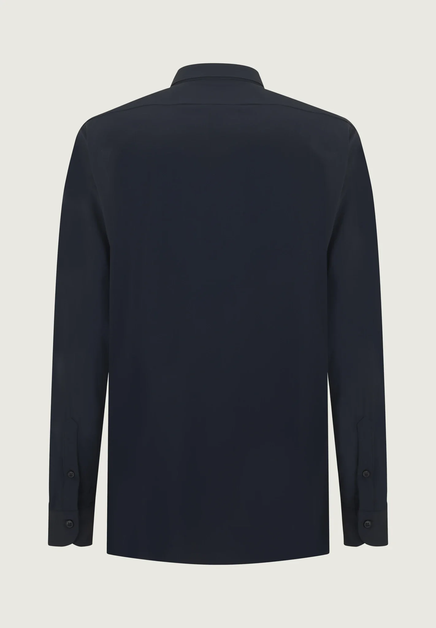 Camicia blu scuro tessuto performance custom fit - Image 3