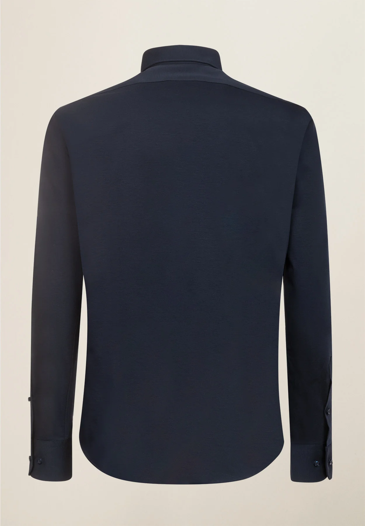 Camicia polo blu cotone jersey custom fit - Image 3