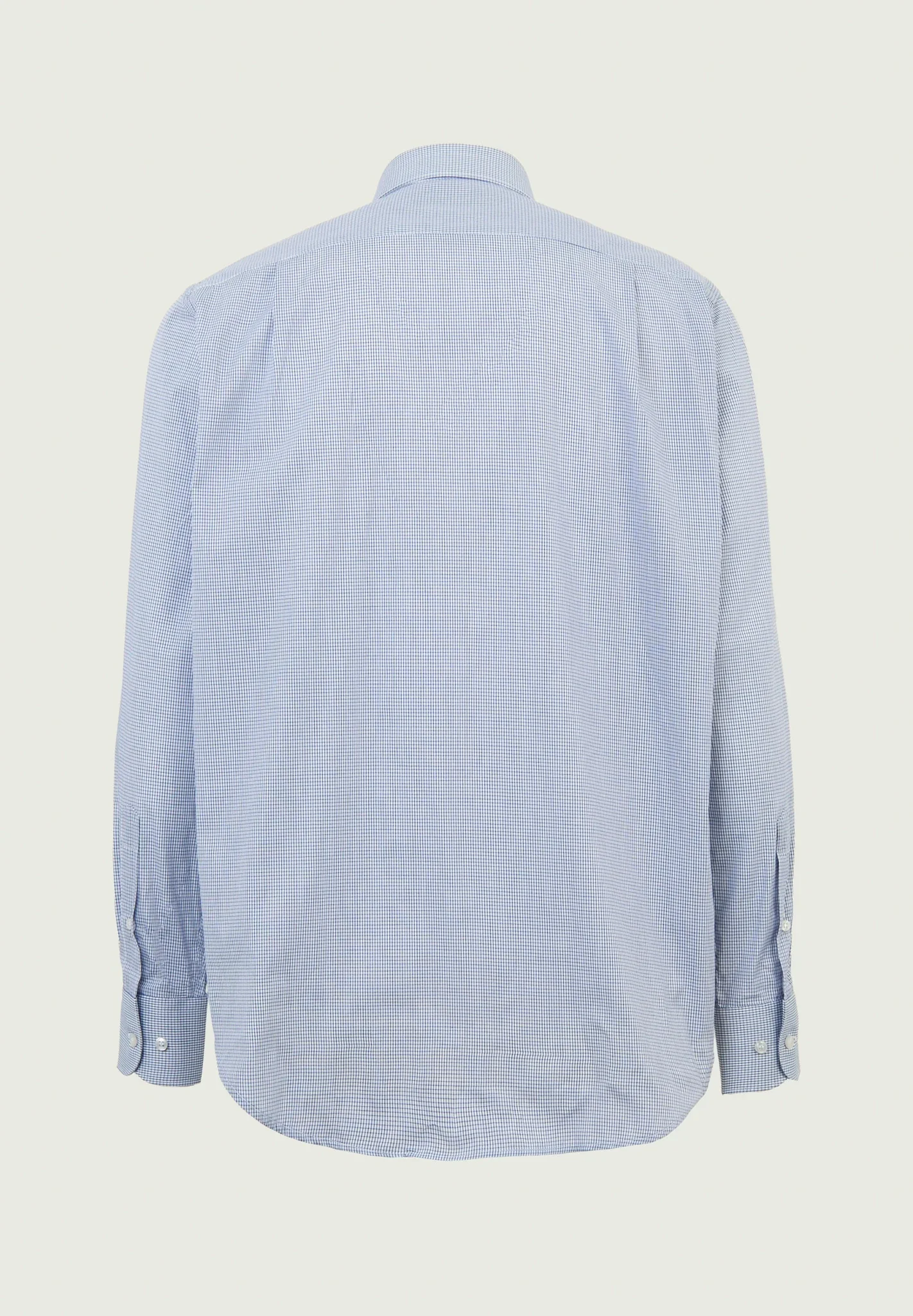 Camicia blu bianca quadri cotone comfort fit - Image 3