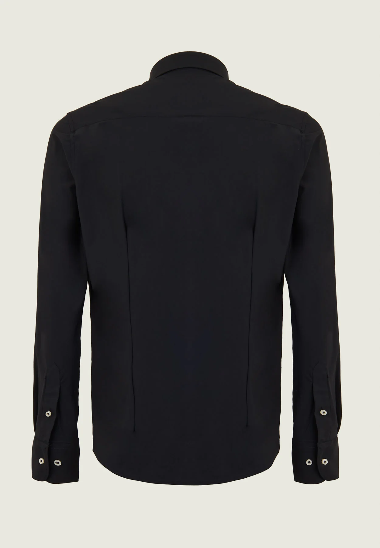 Camicia nera tessuto performance custom fit - Image 3