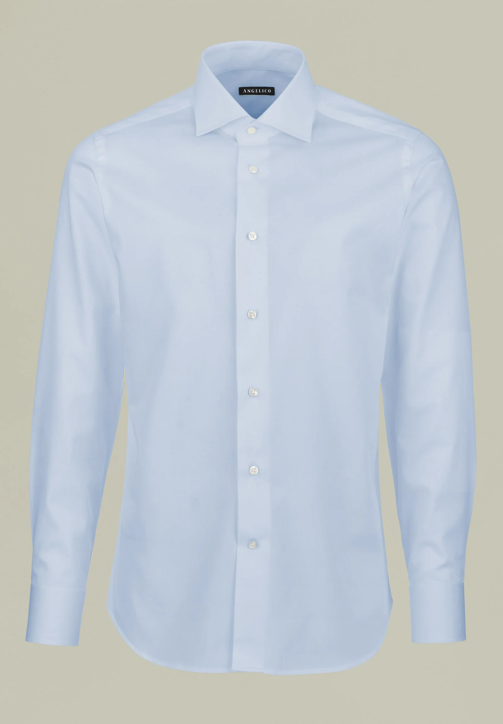 Camicia azzurra twill cotone slim fit