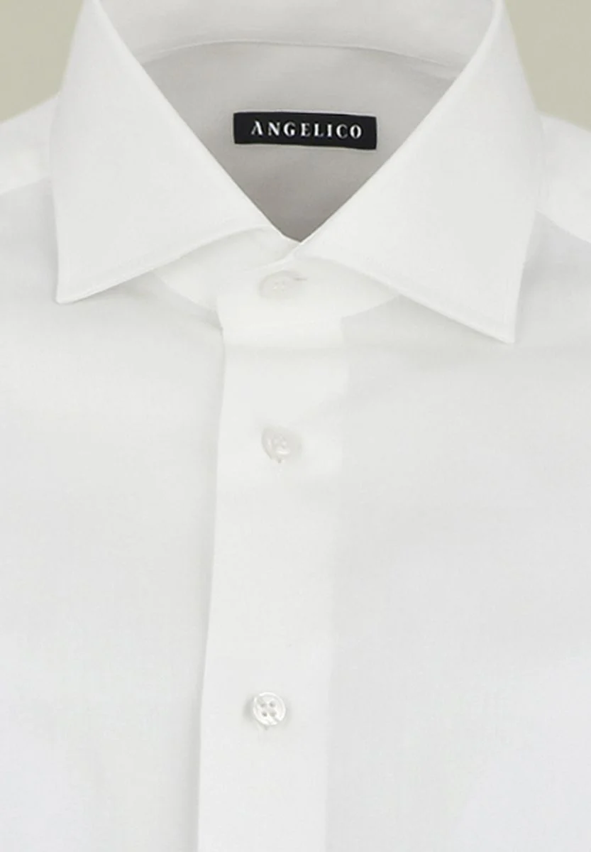 Camicia bianca twill cotone slim fit - Image 2