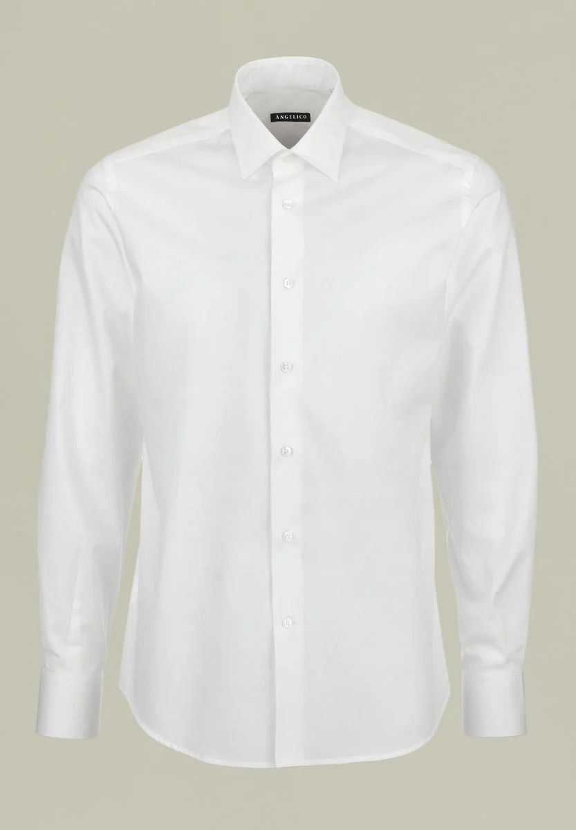 Camicia bianca twill cotone regular fit