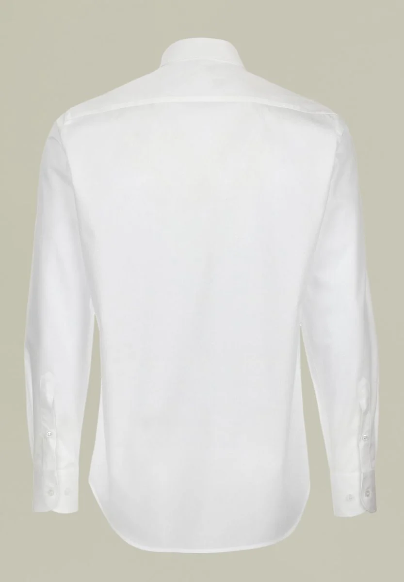 Camicia bianca twill cotone regular fit - Image 3